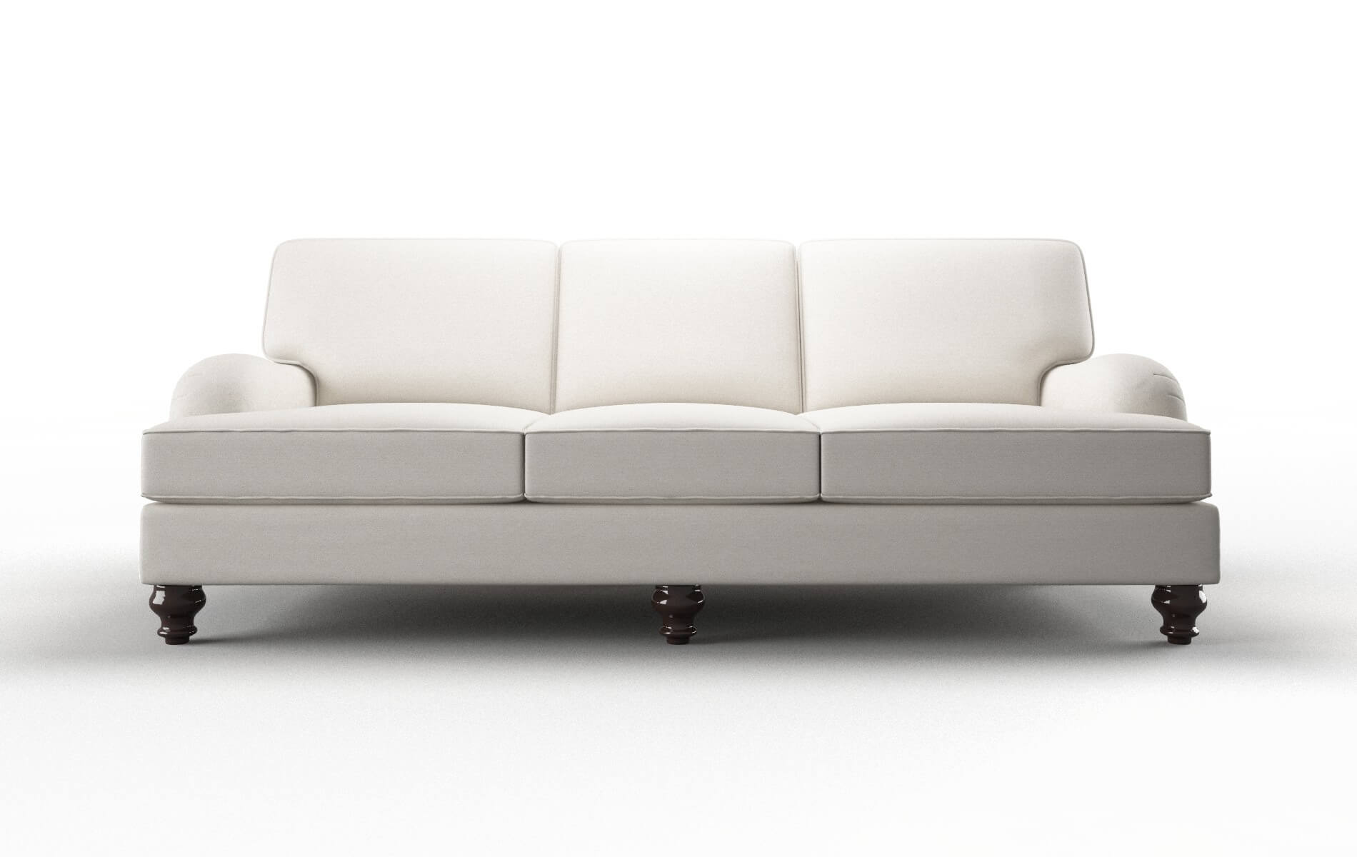 Hamilton Venice eggshell Sofa Espresso Legs  1