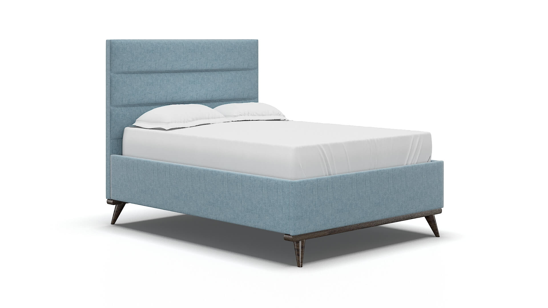 Hannela Atlas Turquoise Bed espresso legs 2
