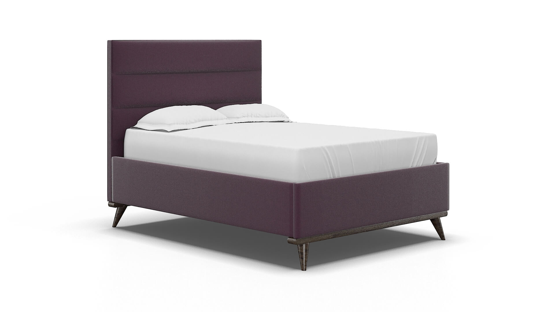 Hannela Bella Aubergine Bed espresso legs 2