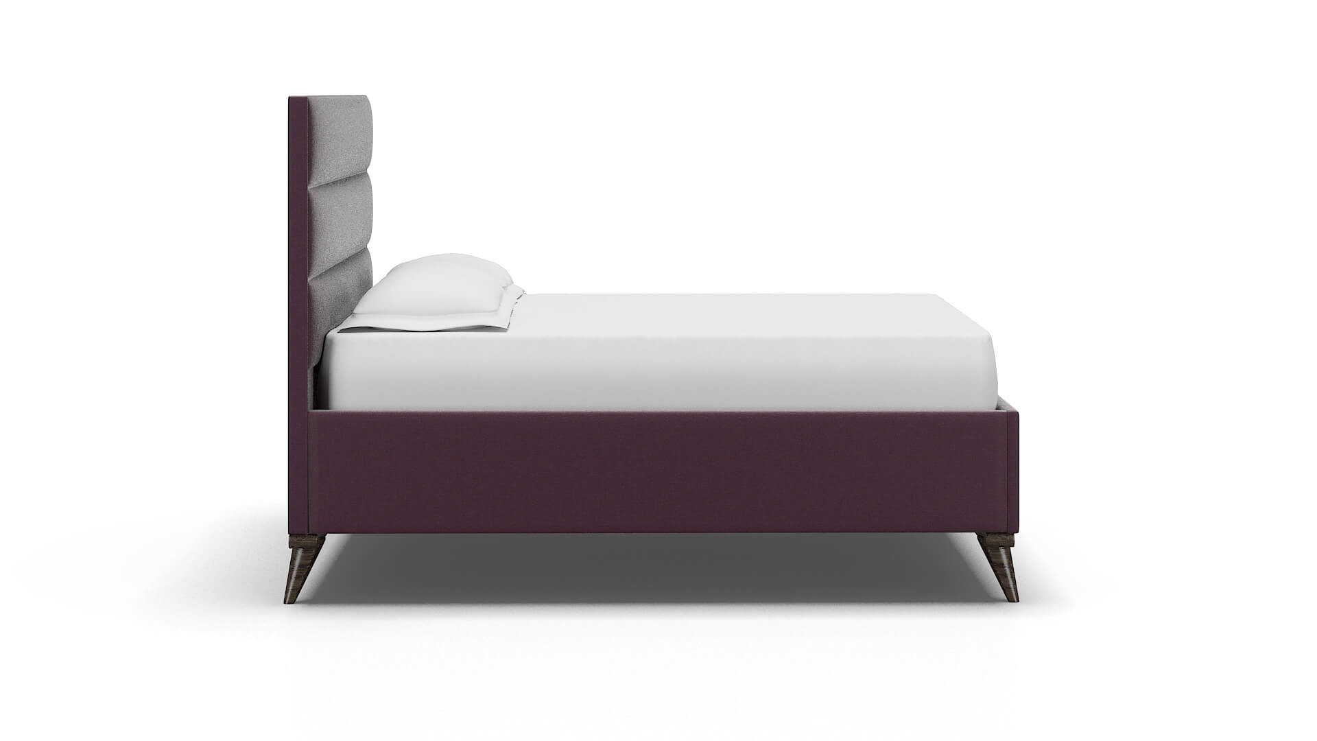 Hannela Bella Aubergine Bed espresso legs 3