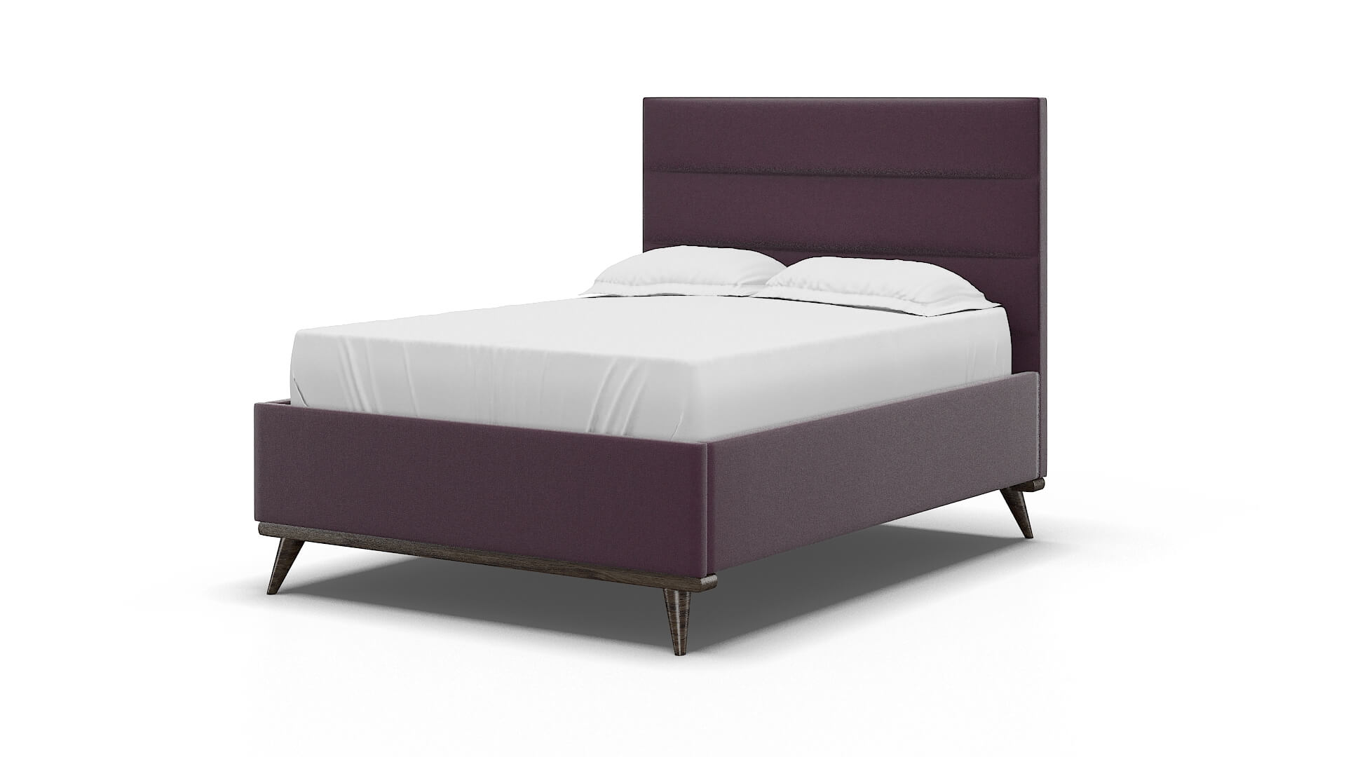 Hannela Bella Aubergine Bed espresso legs 5