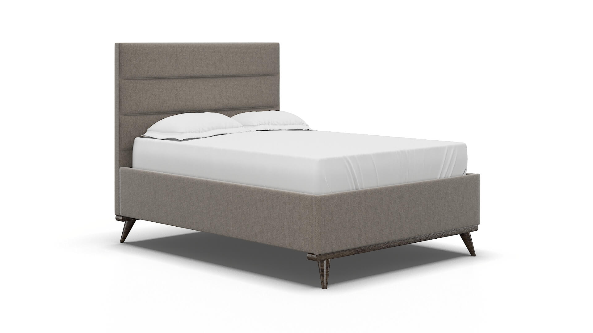 Hannela Cosmo Taupe Bed espresso legs 2