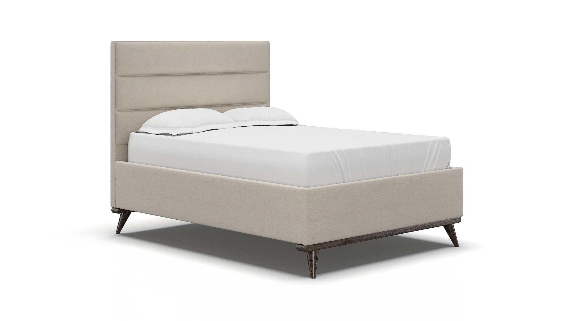 Hannela Malibu Linen Bed espresso legs 2
