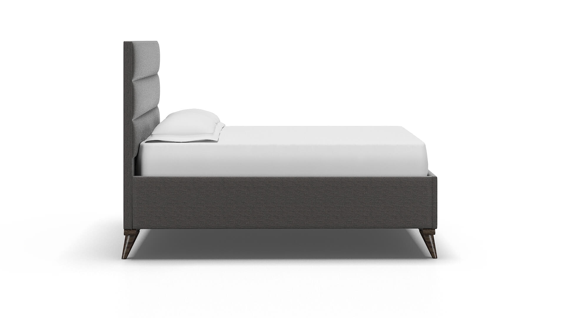 Hannela Oscar Charcoal Bed espresso legs 3