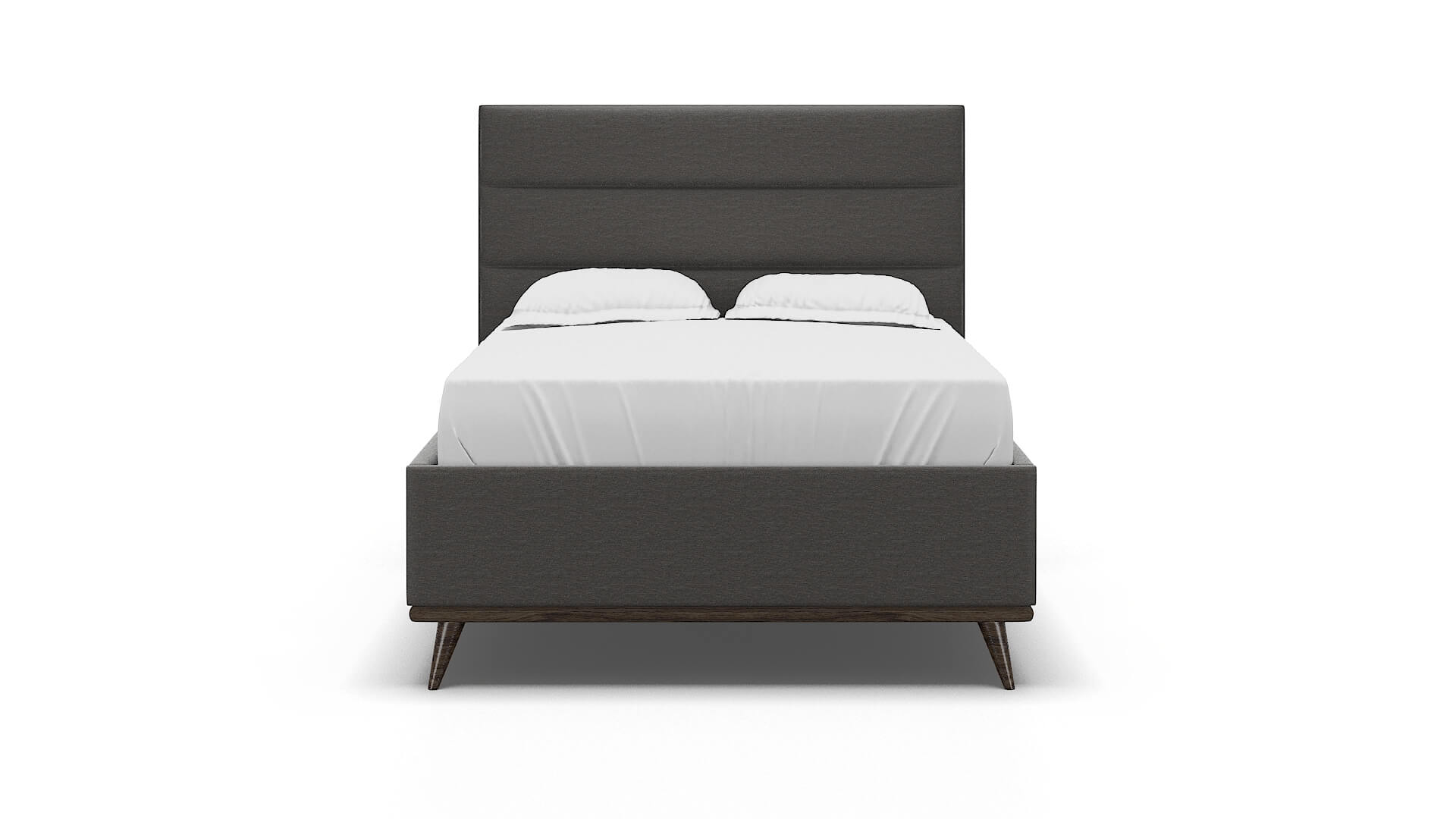 Hannela Oscar Grey Bed espresso legs 1