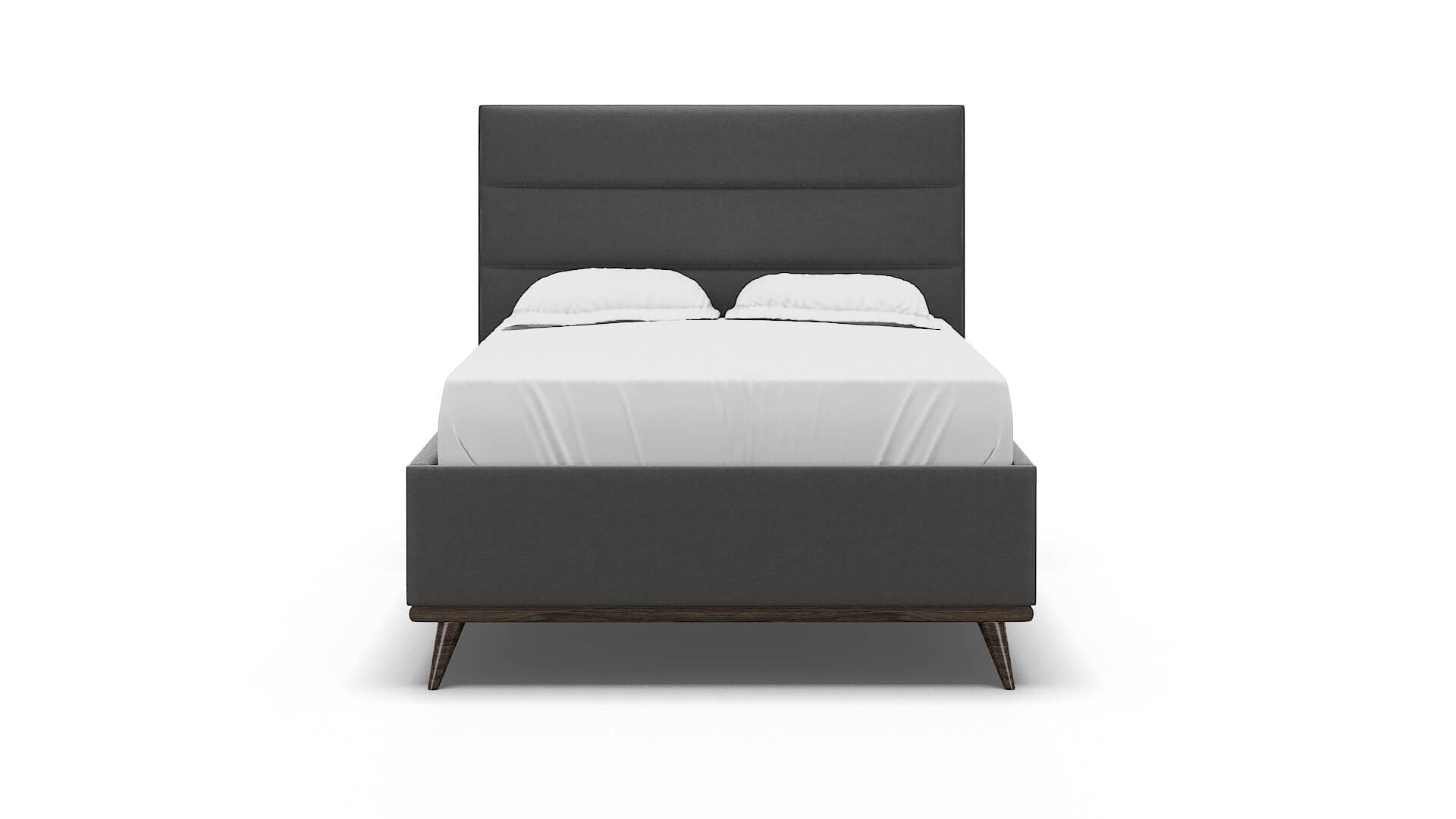 Hannela Rocket Charcoal Bed espresso legs 1