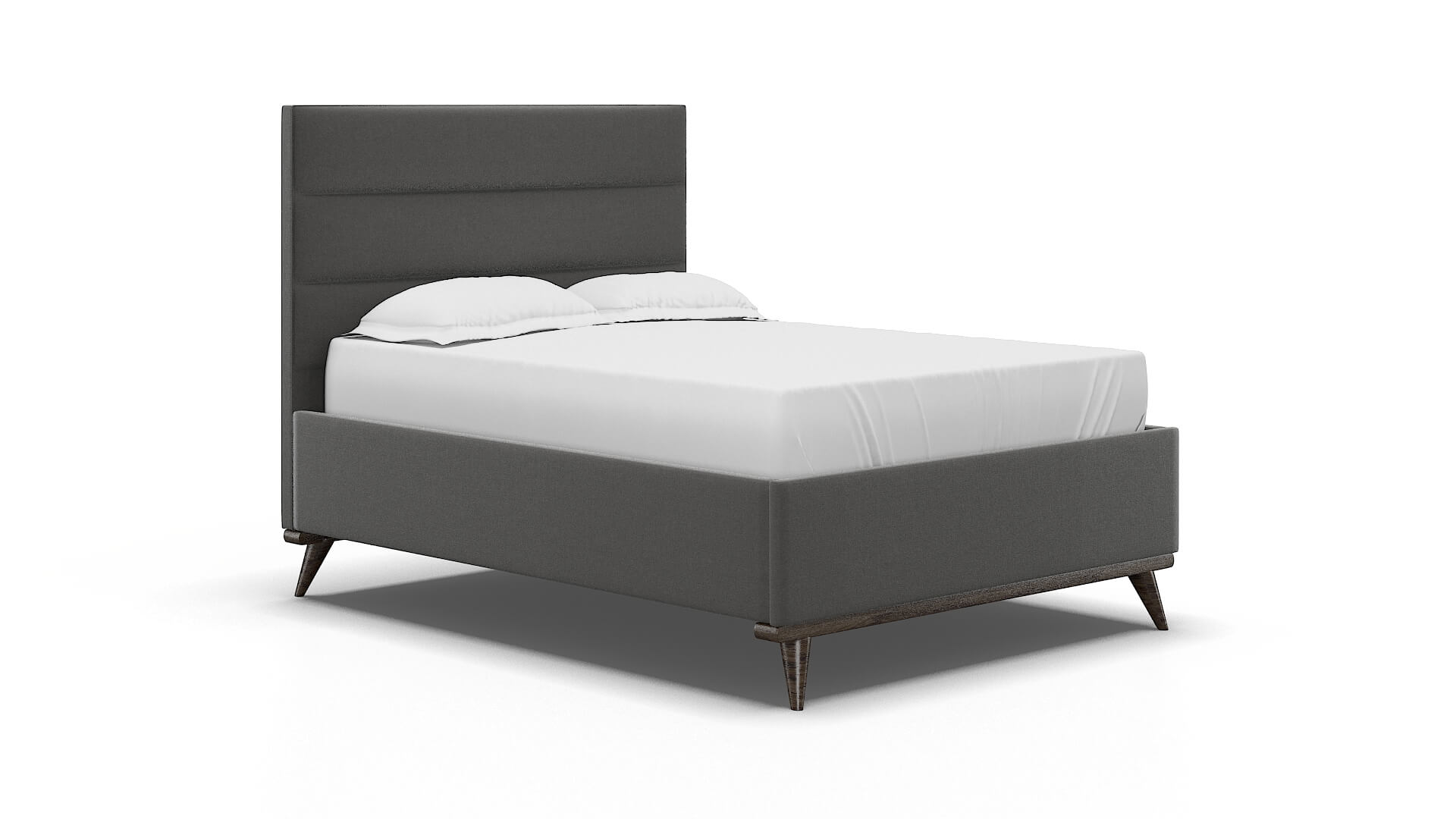 Hannela Rocket Charcoal Bed espresso legs 2