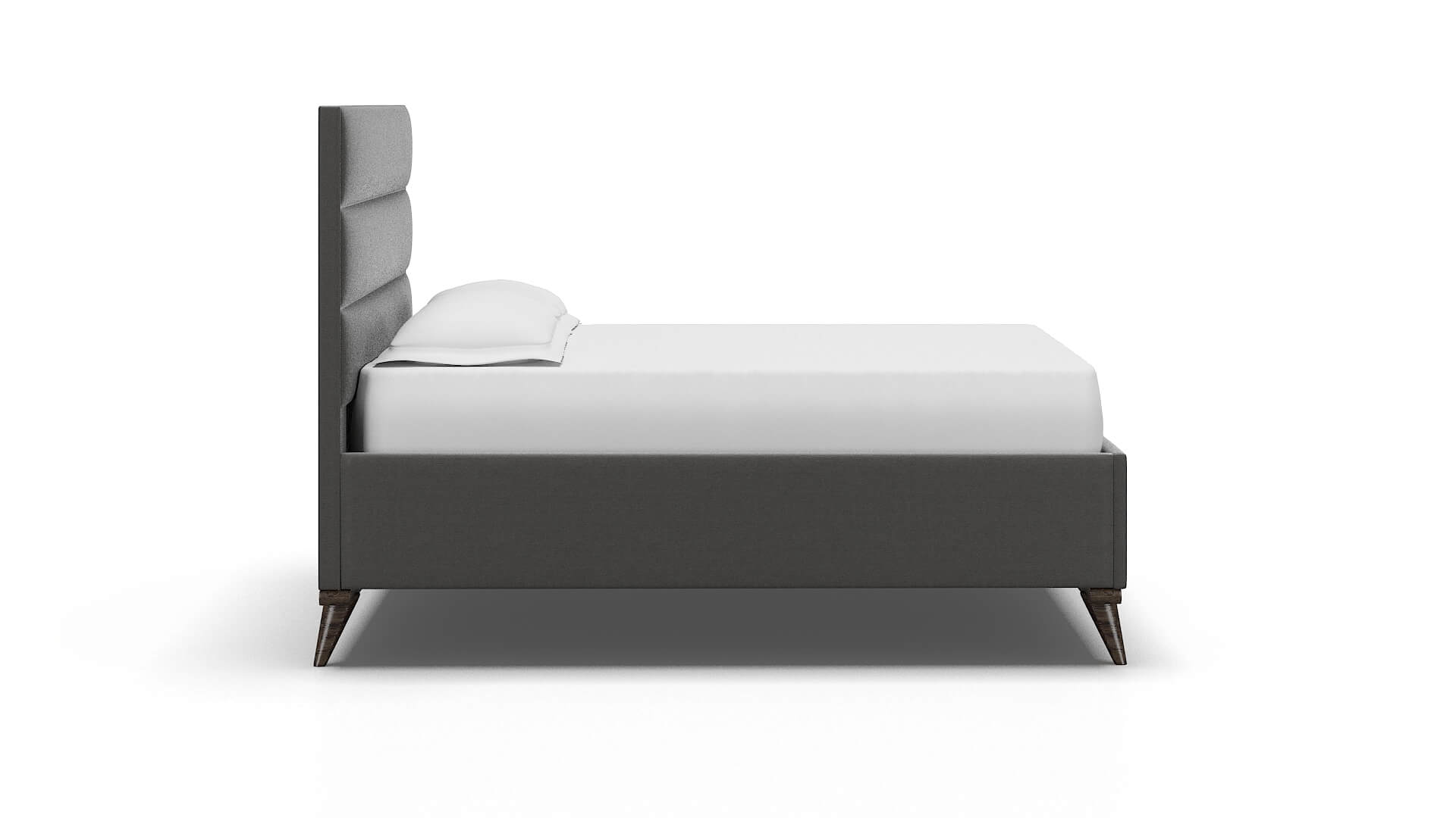 Hannela Rocket Charcoal Bed espresso legs 3