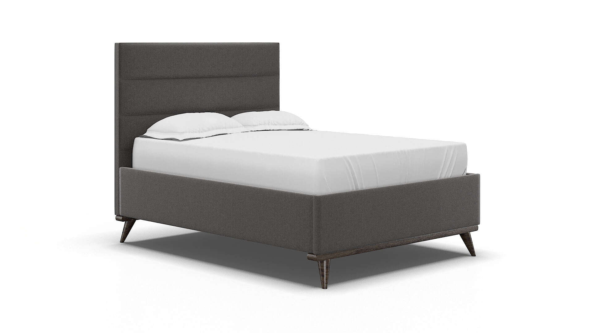 Hannela Sasha Grey Bed espresso legs 2