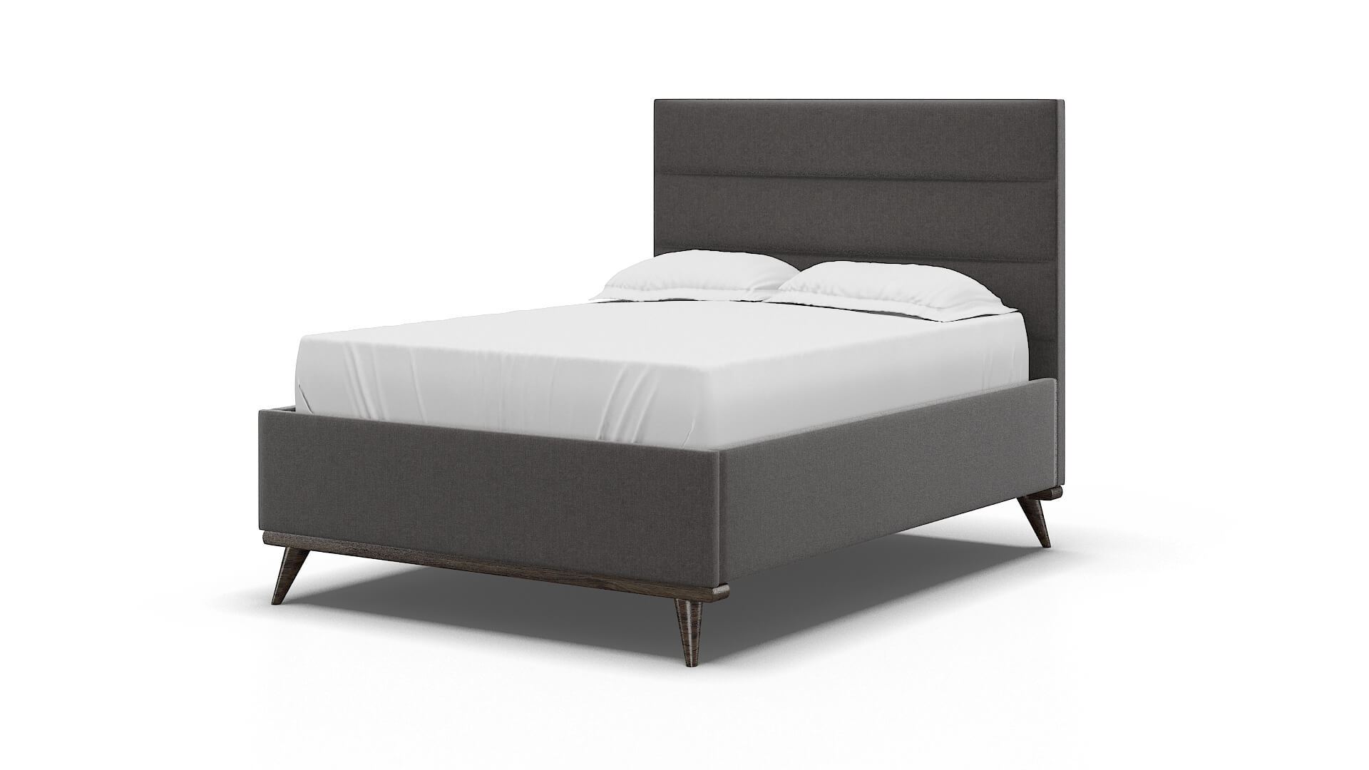 Hannela Sasha Grey Bed espresso legs 5