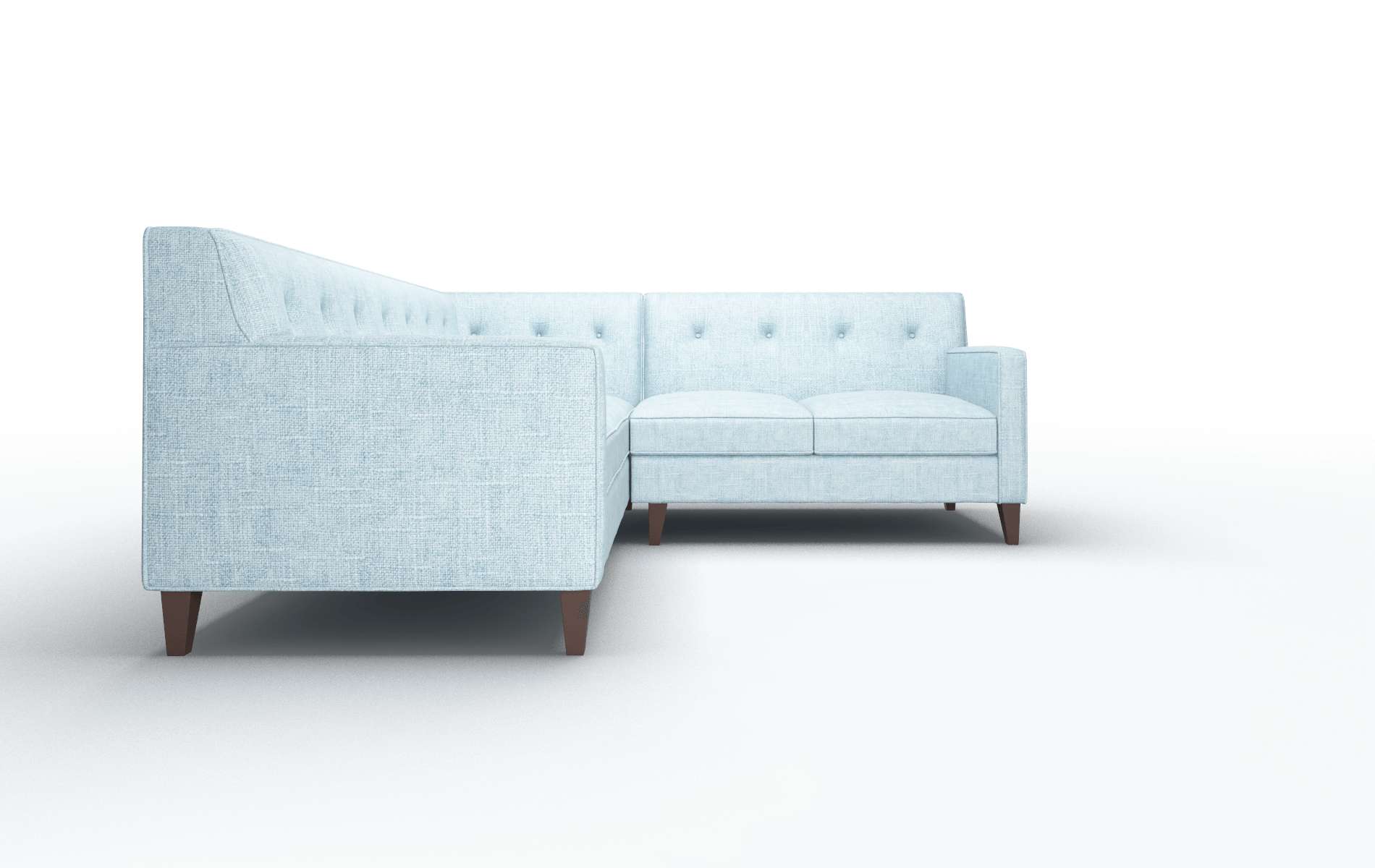 Harper Atlas Turquoise Sectional espresso legs 2