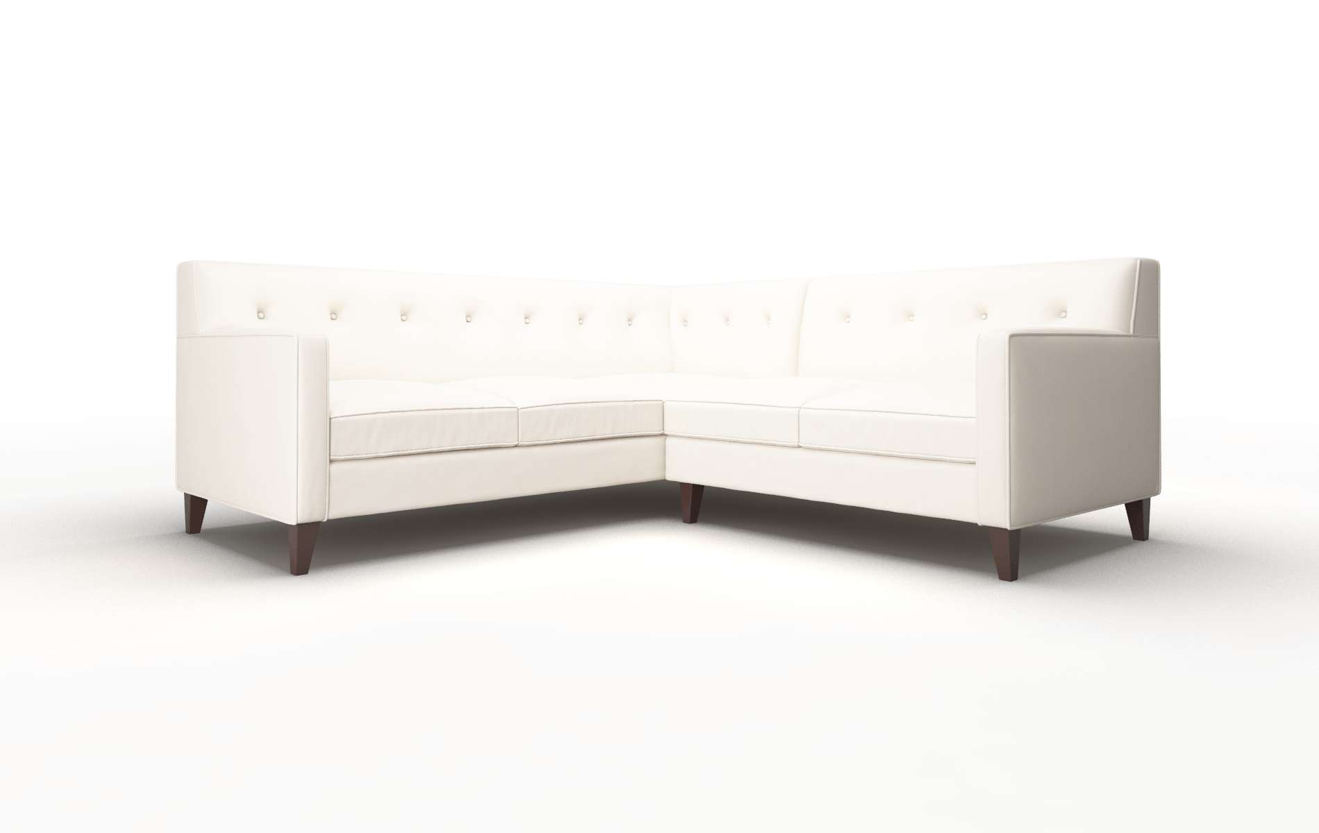 Harper Blanche Milky Sectional espresso legs 1
