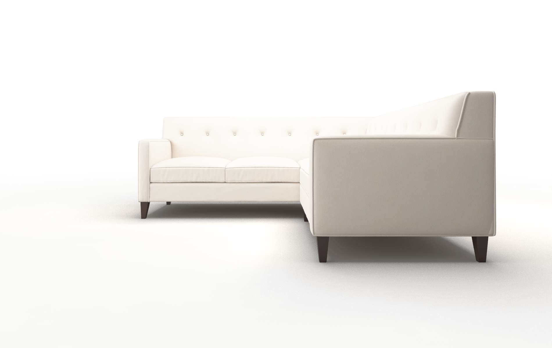 Harper Blanche Milky Sectional espresso legs 5