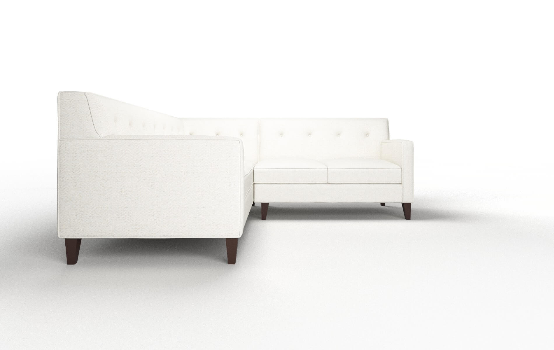 Harper Catalina Ivory Sectional espresso legs 2