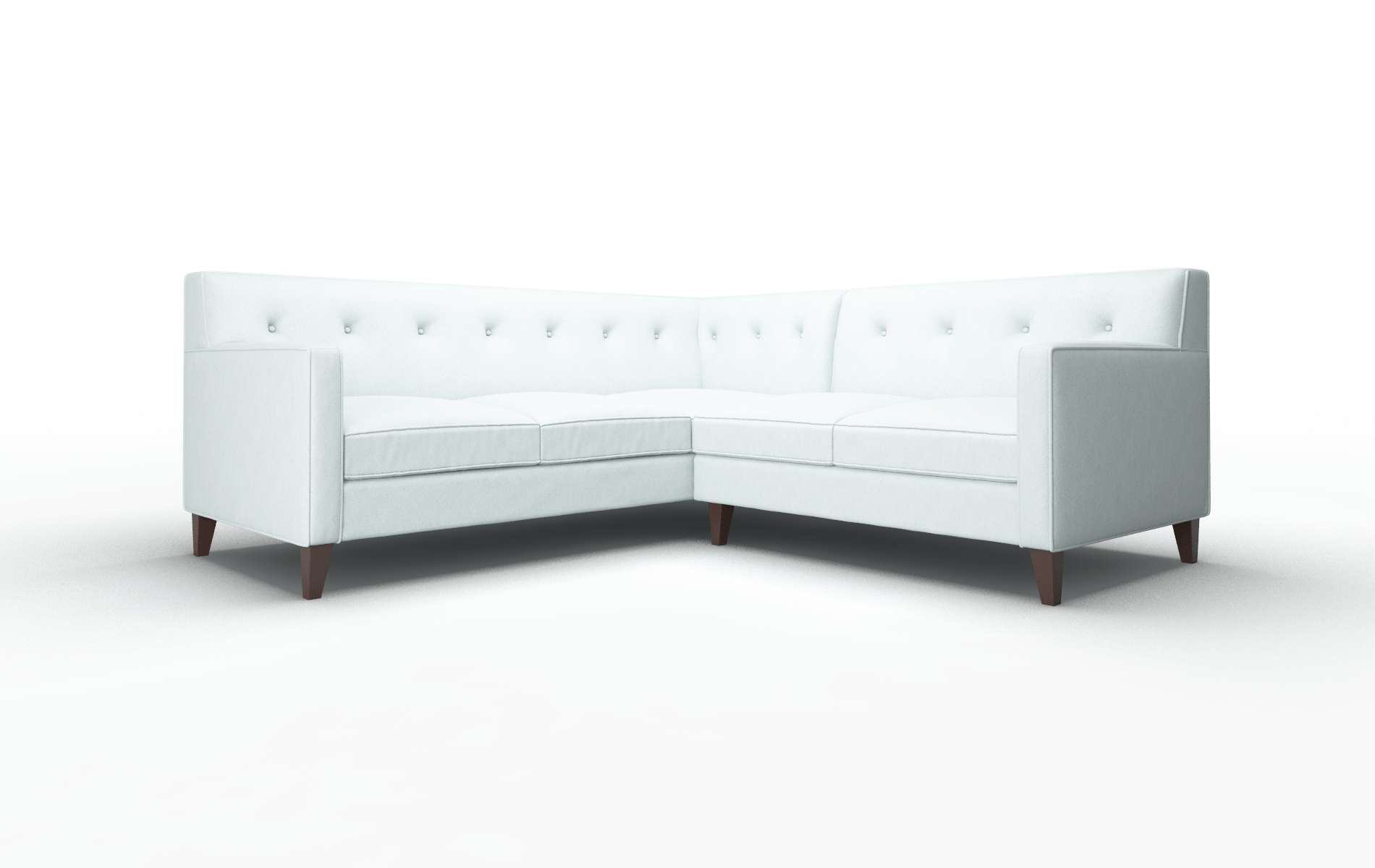 Harper Clyde Cornflower Sectional espresso legs 1