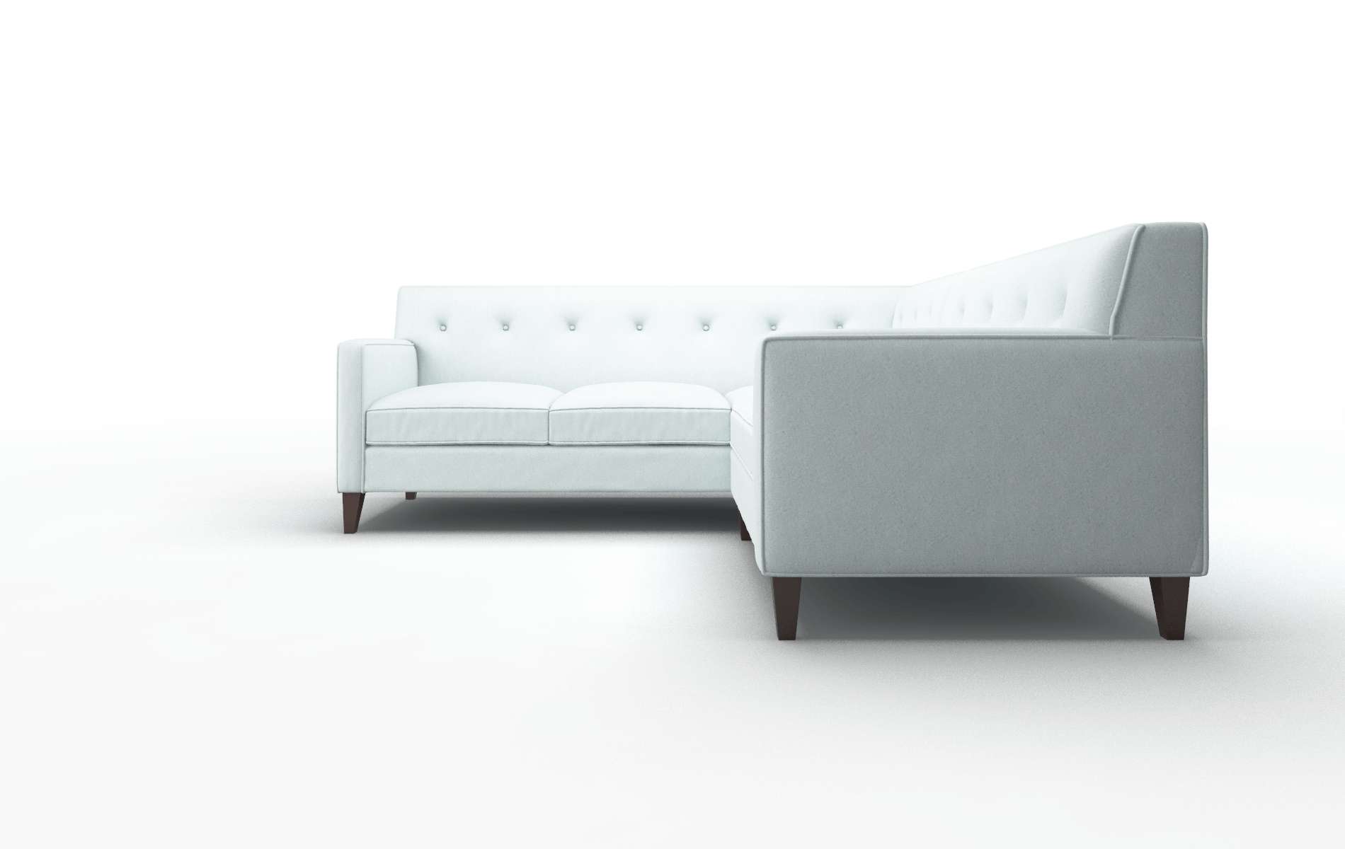 Harper Clyde Cornflower Sectional espresso legs 5
