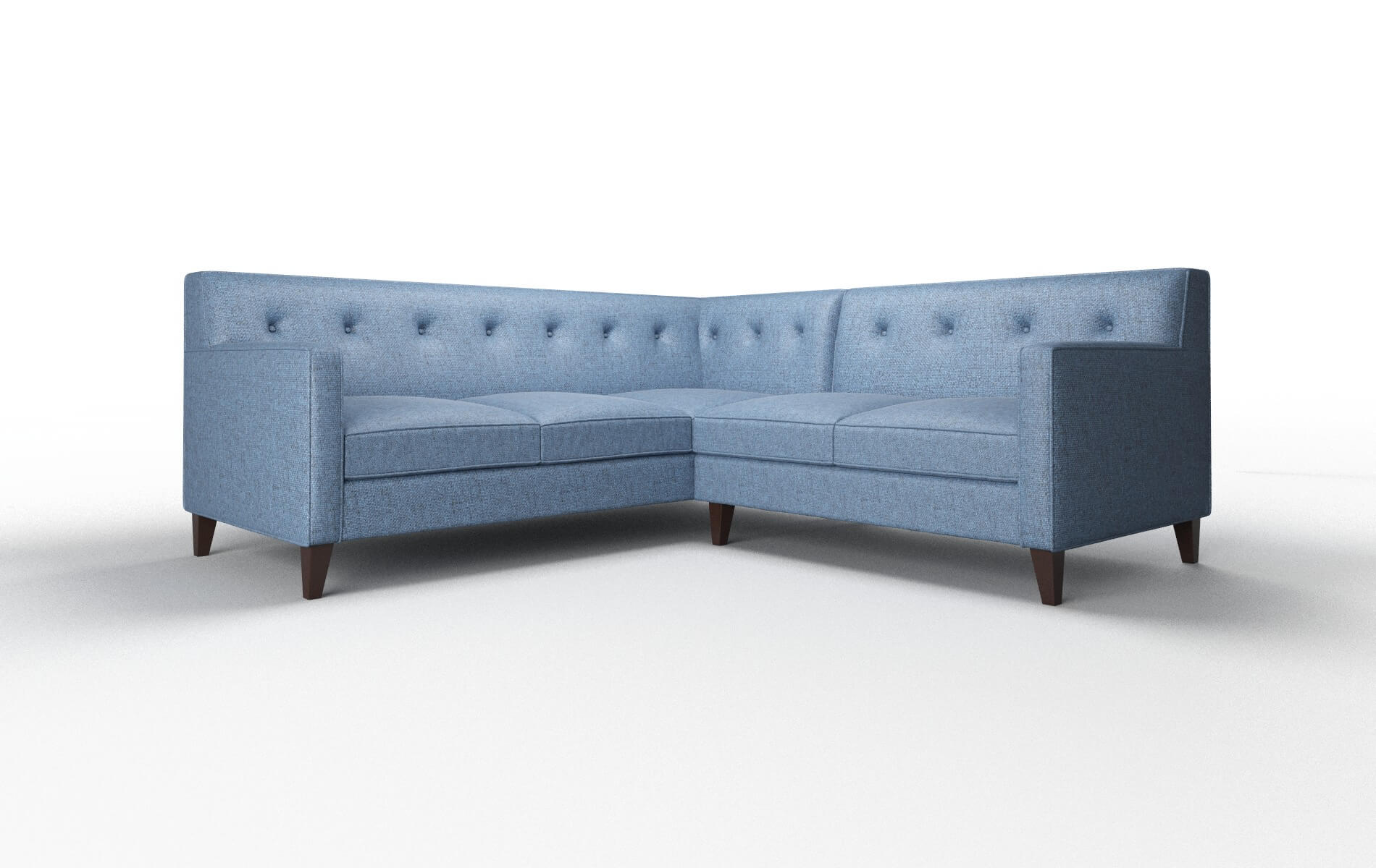 Harper Clyde Deep_ocean Sectional espresso legs 1