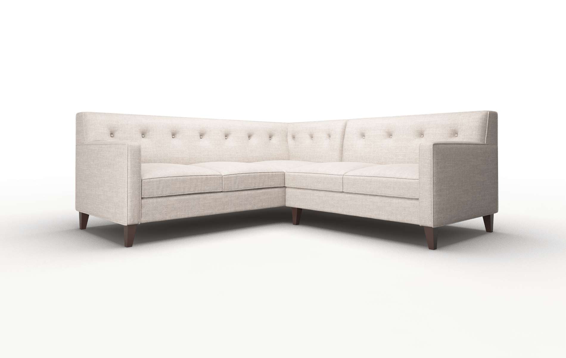 Harper Clyde Dolphin Sectional espresso legs