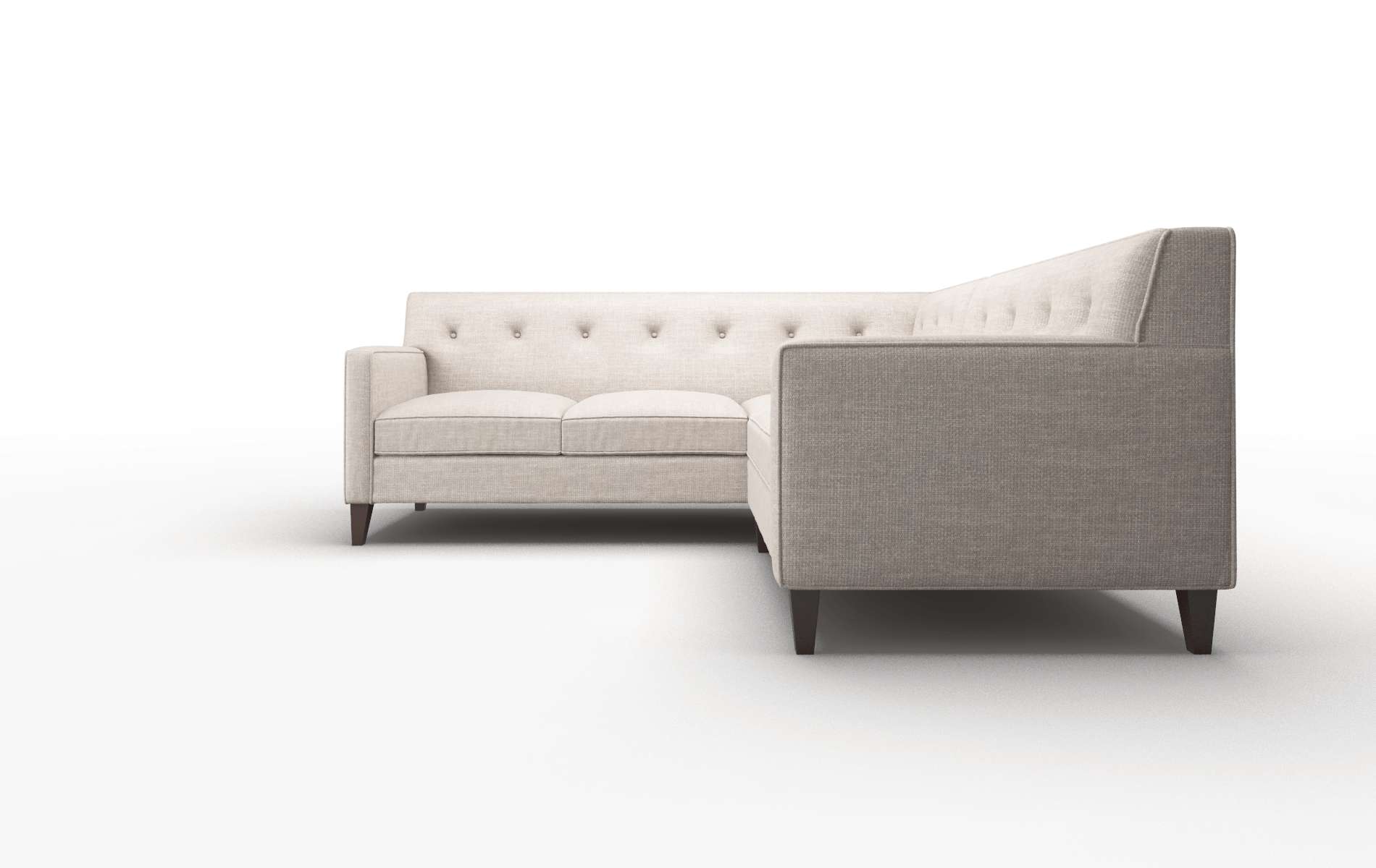 Harper Clyde Dolphin Sectional espresso legs 5