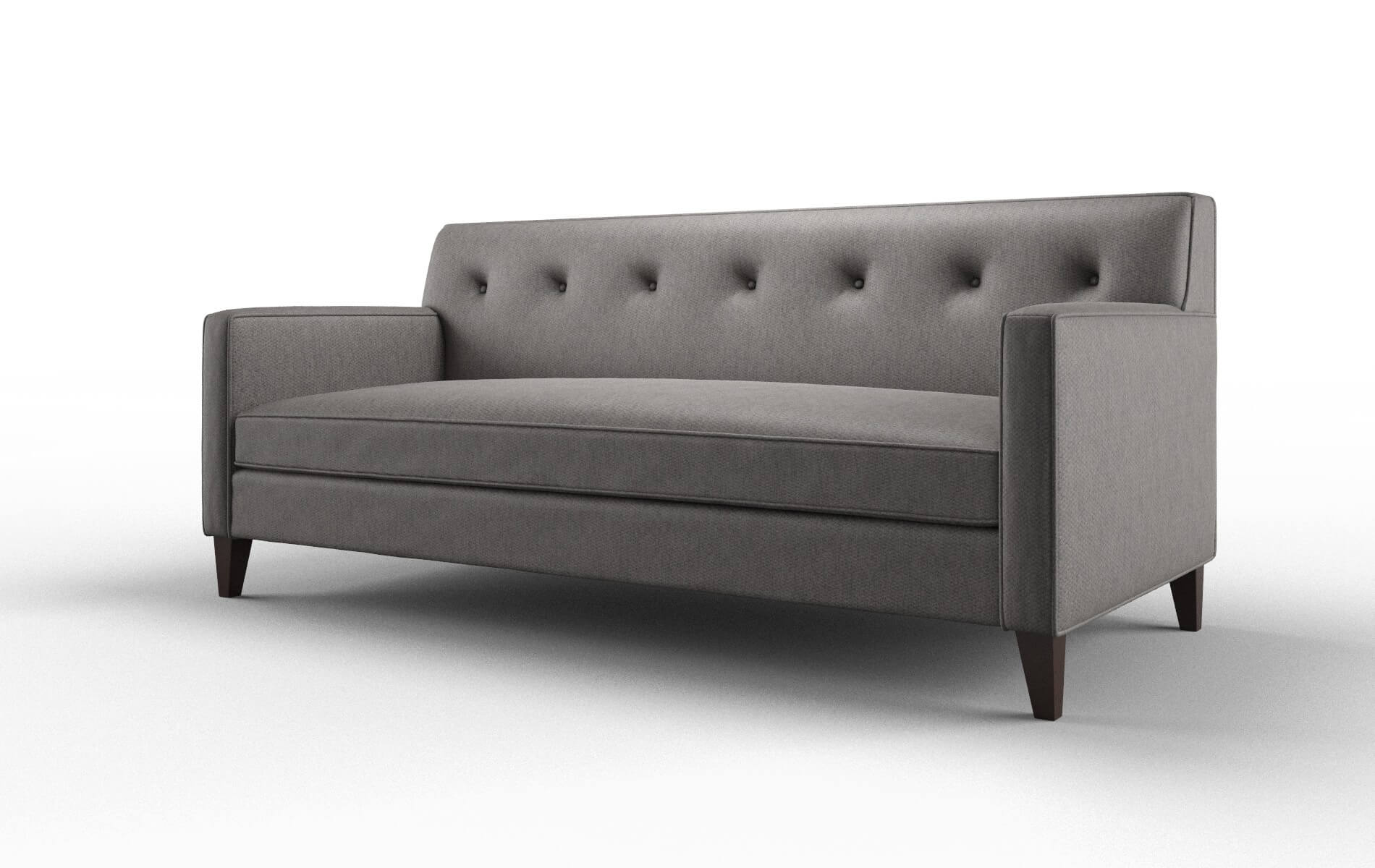 Harper Cosmo Charcoal Sofa espresso legs 4