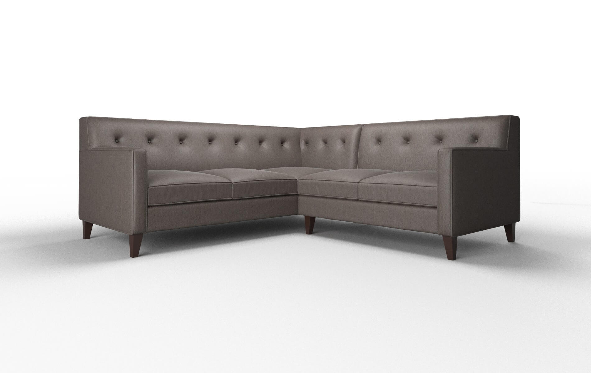 Harper Cosmo Chocolate Sectional espresso legs 1