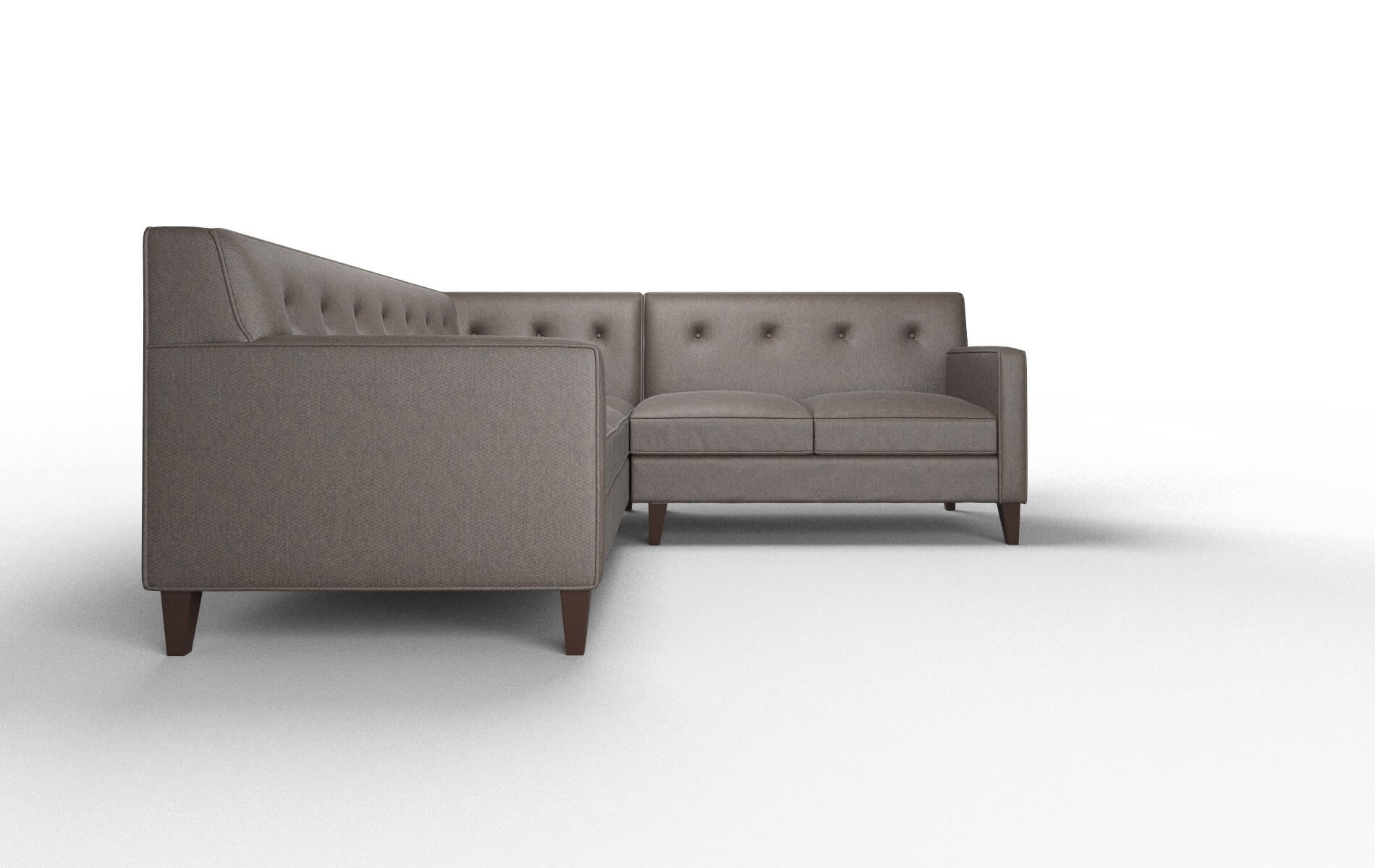 Harper Cosmo Chocolate Sectional espresso legs 2