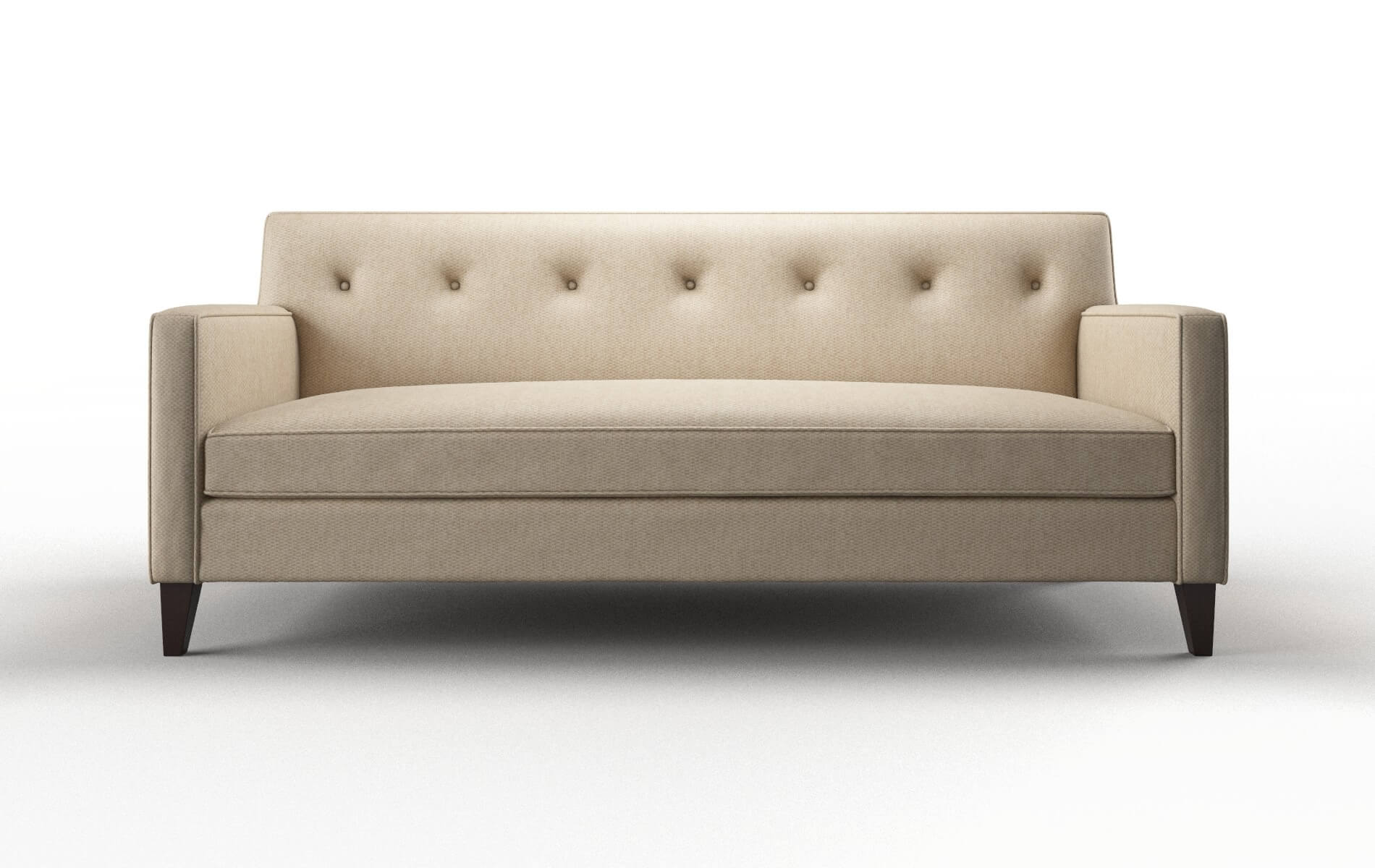 Harper Cosmo Fawn Sofa espresso legs 1