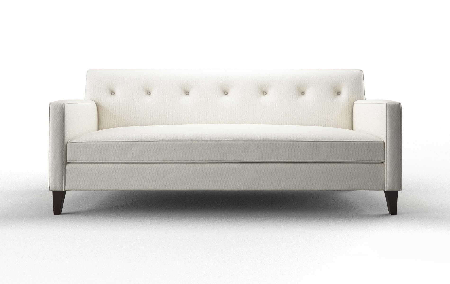 Harper Cosmo Ivory Sofa espresso legs 1