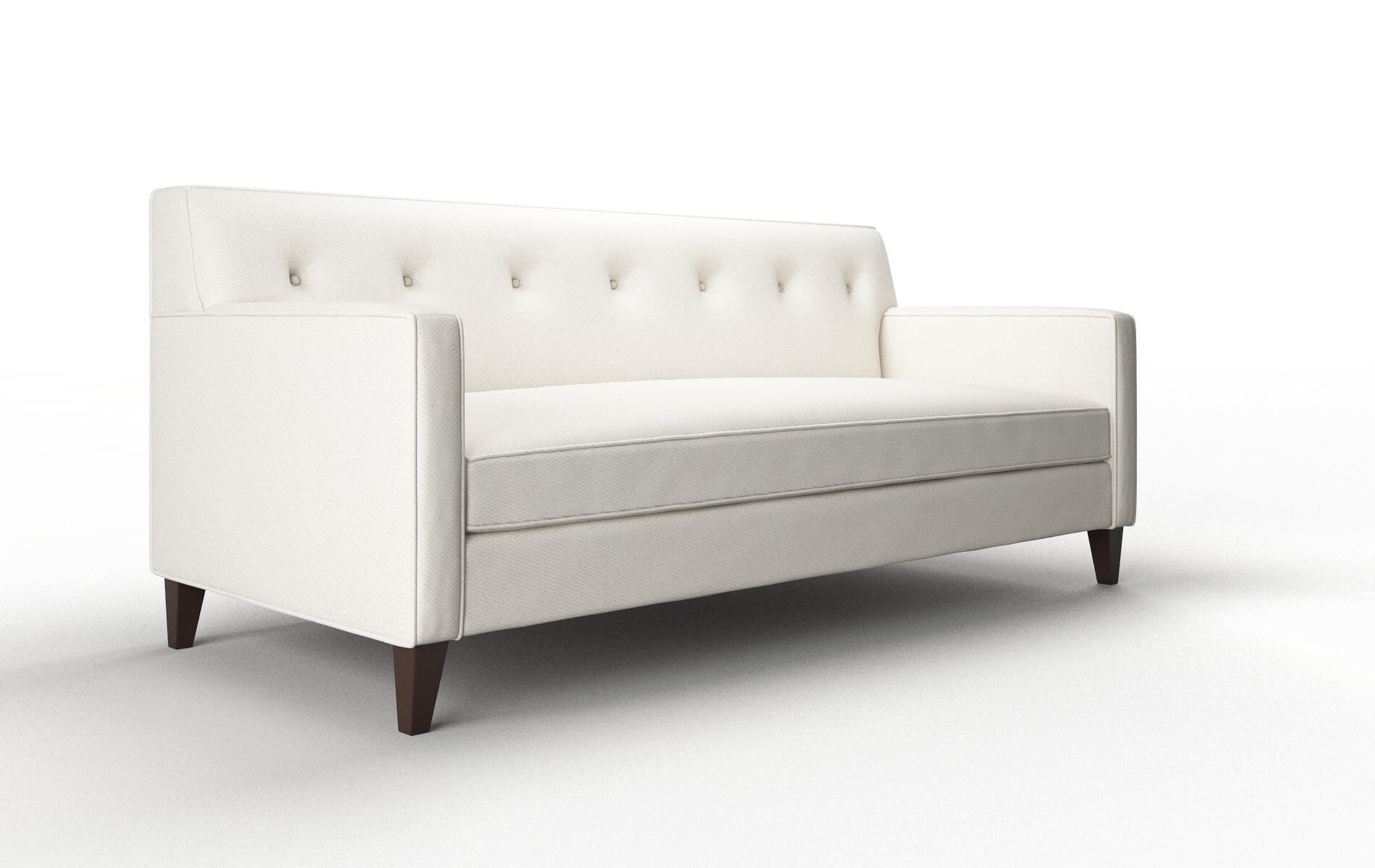 Harper Cosmo Ivory Sofa espresso legs 2