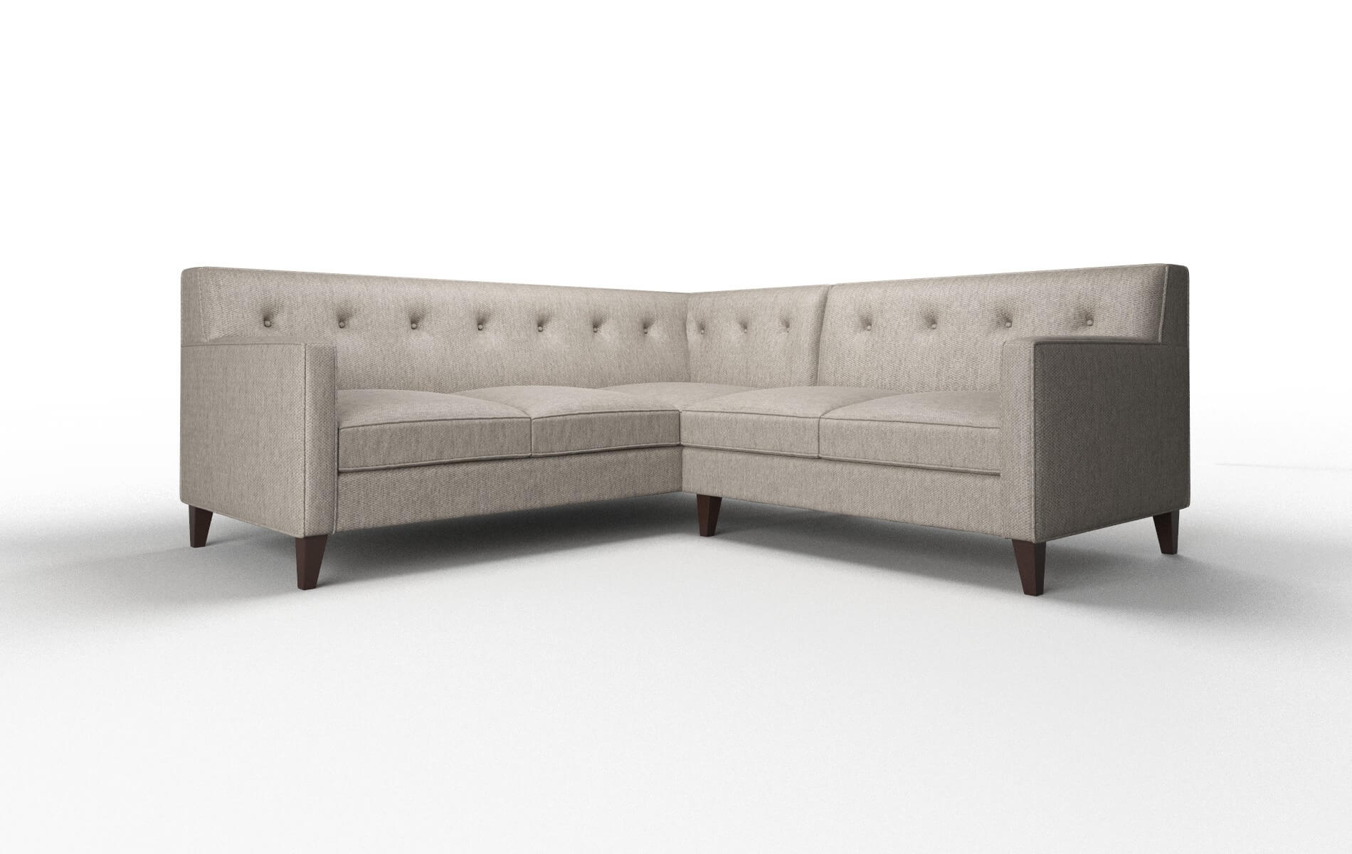 Harper Cosmo taupe Sectional Espresso Legs  1