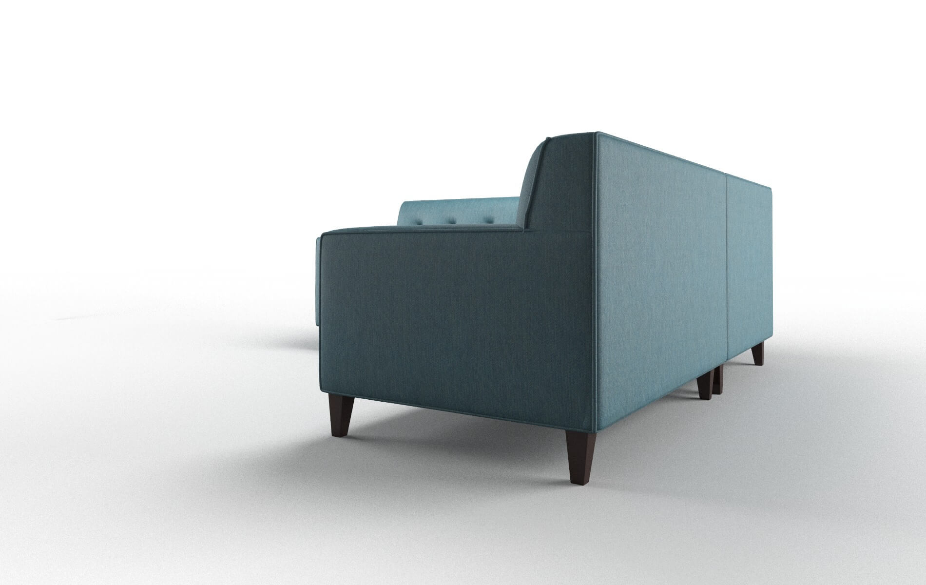 Harper Cosmo Teal Sectional espresso legs 4