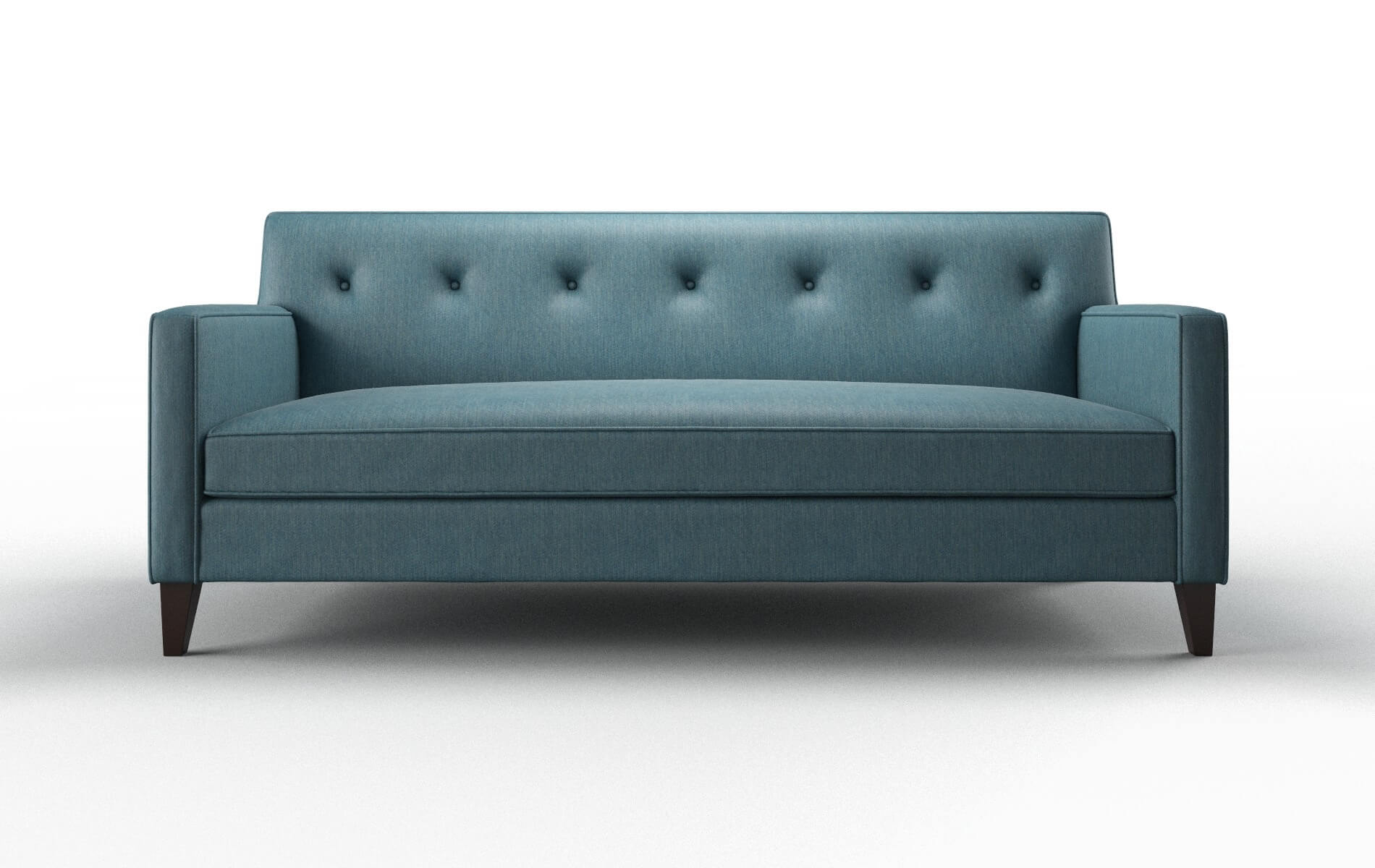 Harper Cosmo Teal Sofa espresso legs 1