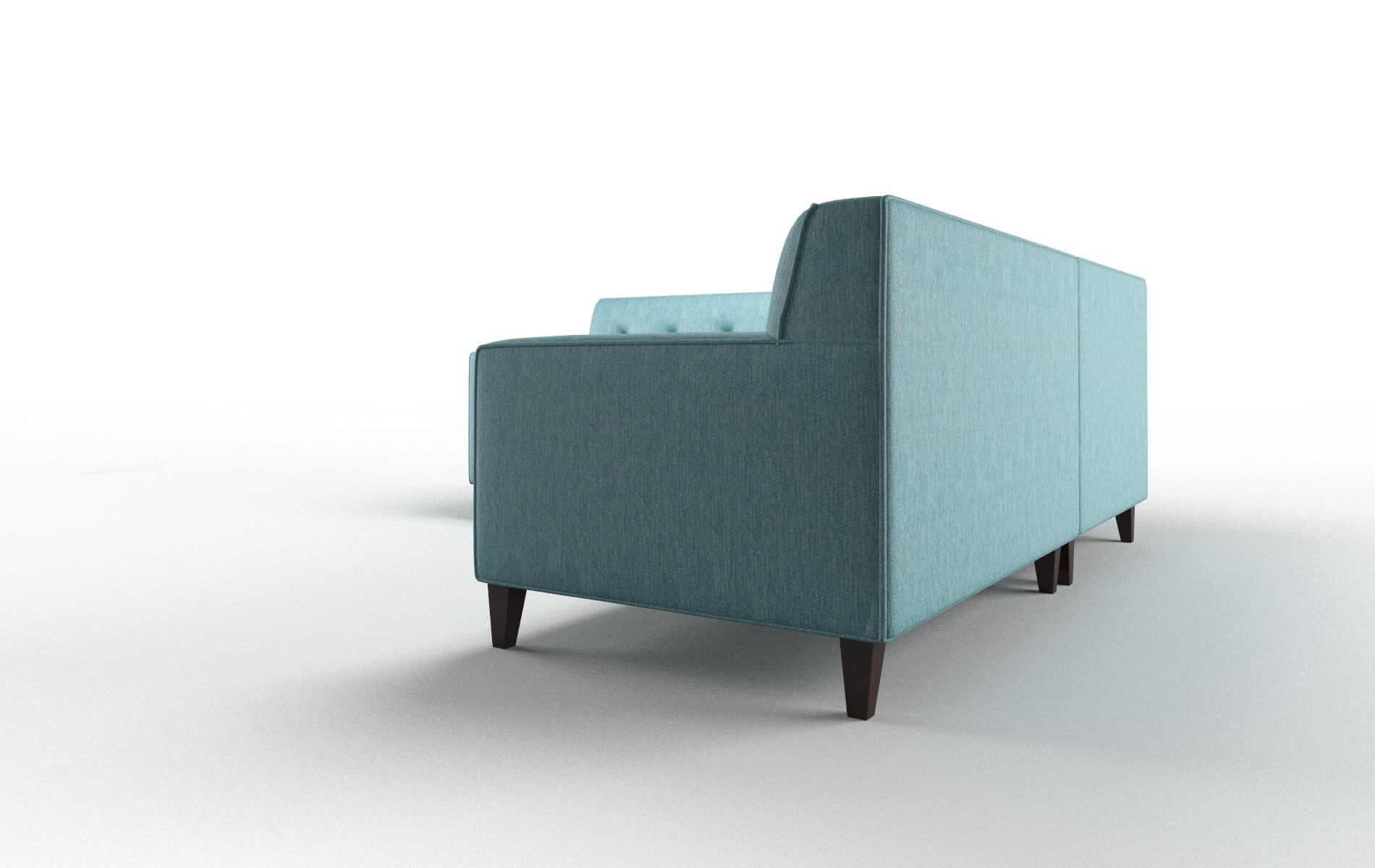 Harper Cosmo Turquoise Sectional espresso legs 4