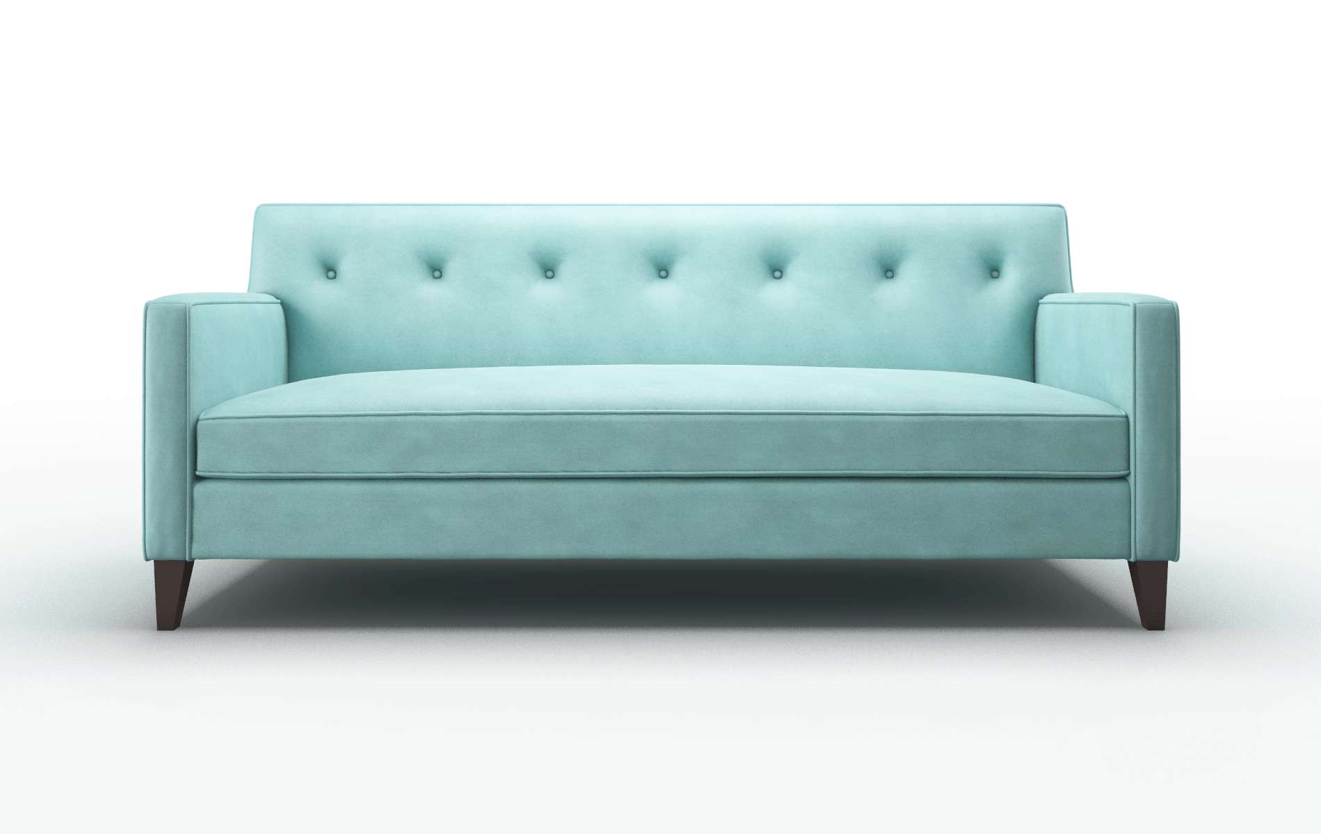 Harper Curious Turquoise Sofa espresso legs 1