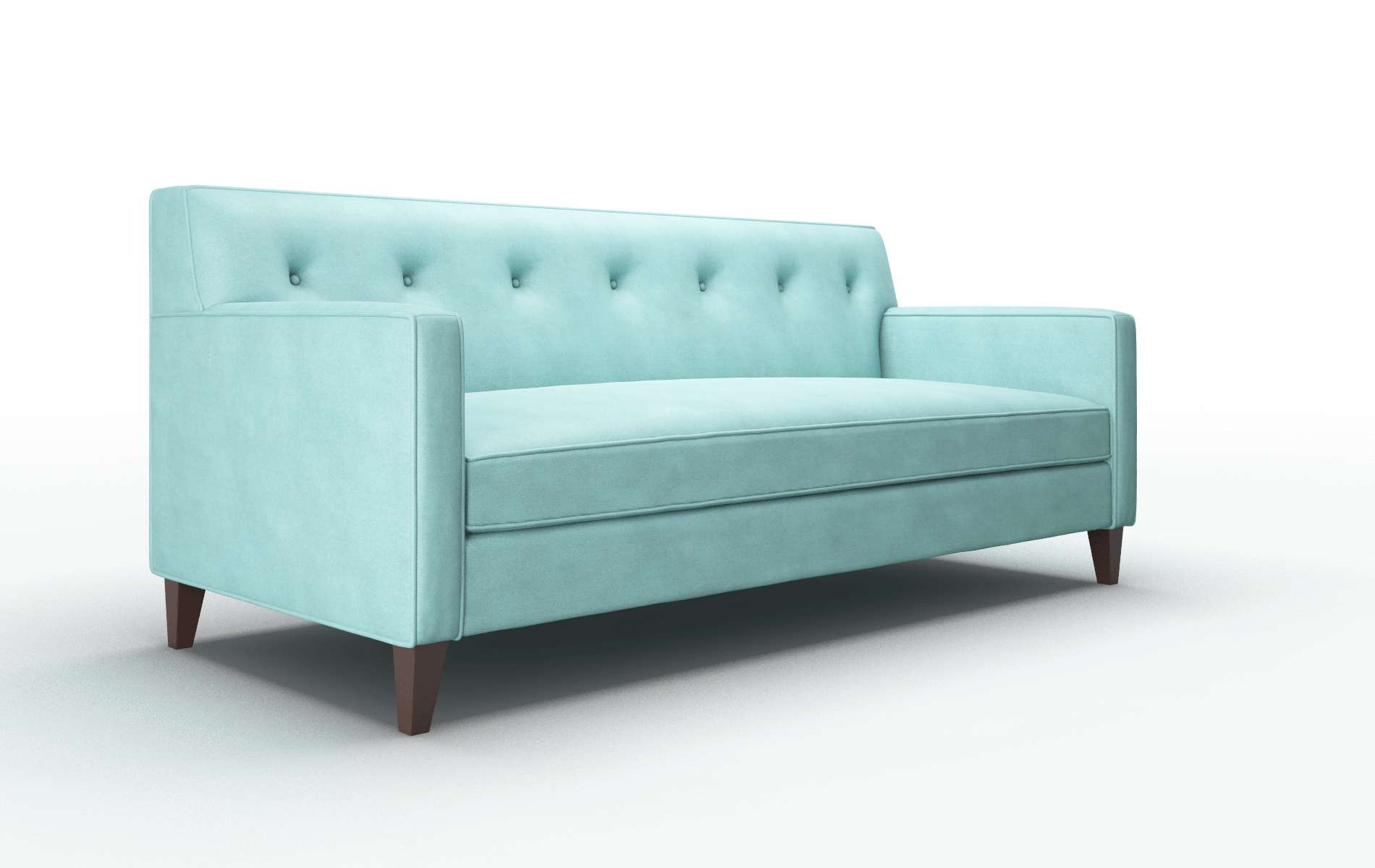 Harper Curious Turquoise Sofa espresso legs 2