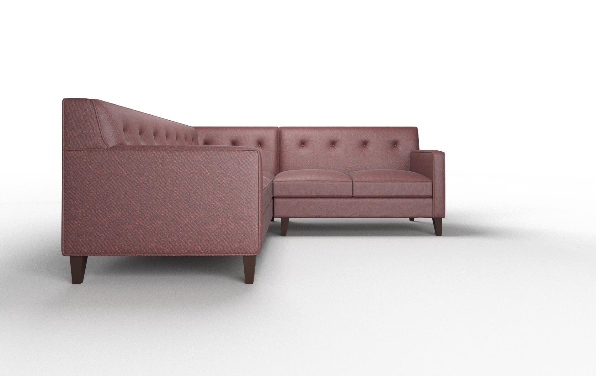 Harper Derby Berry Sectional espresso legs 2