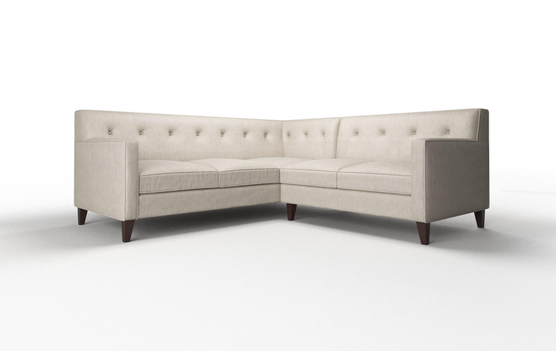 Harper Derby Linen Sectional espresso legs 1
