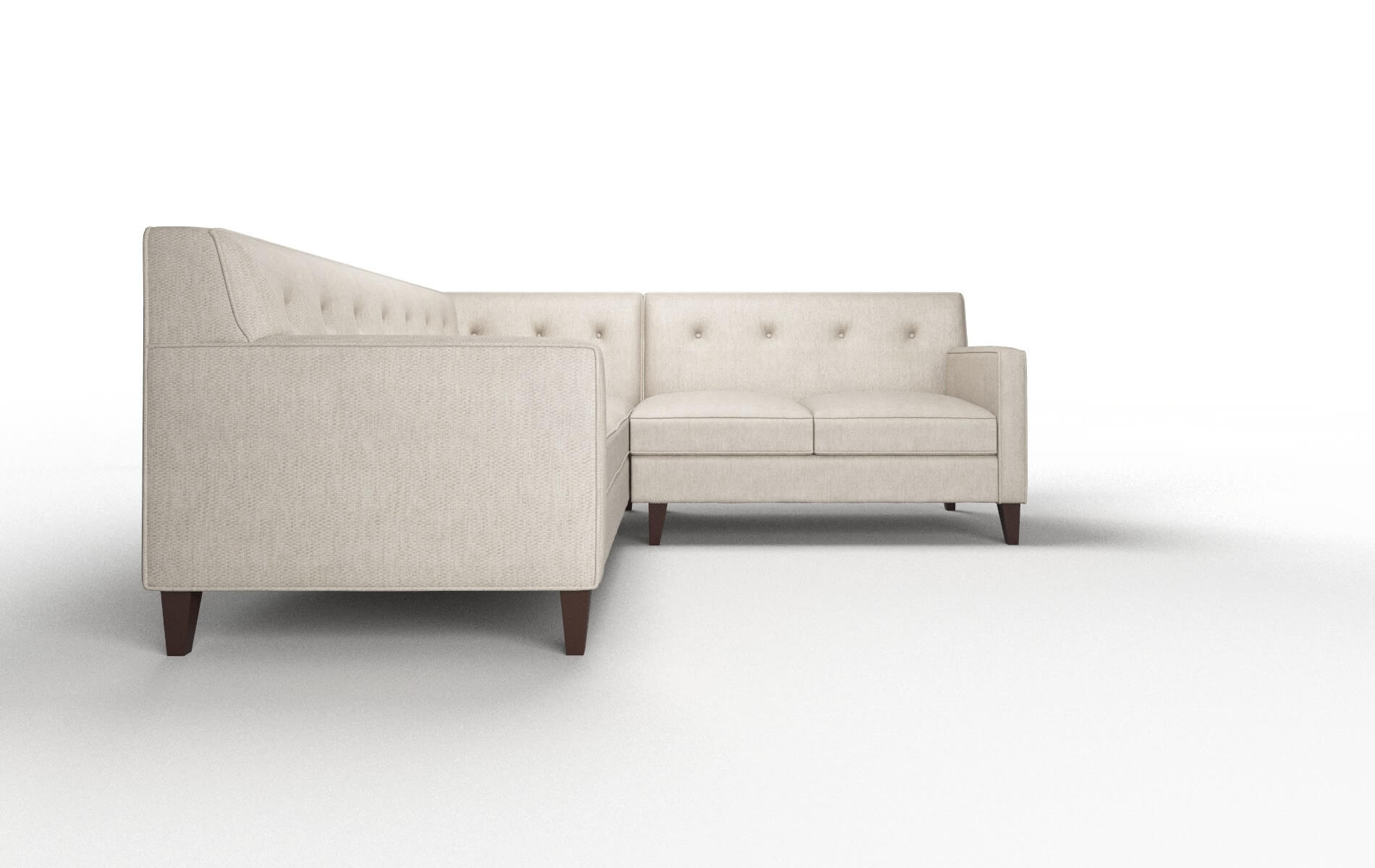 Harper Derby Linen Sectional espresso legs 2