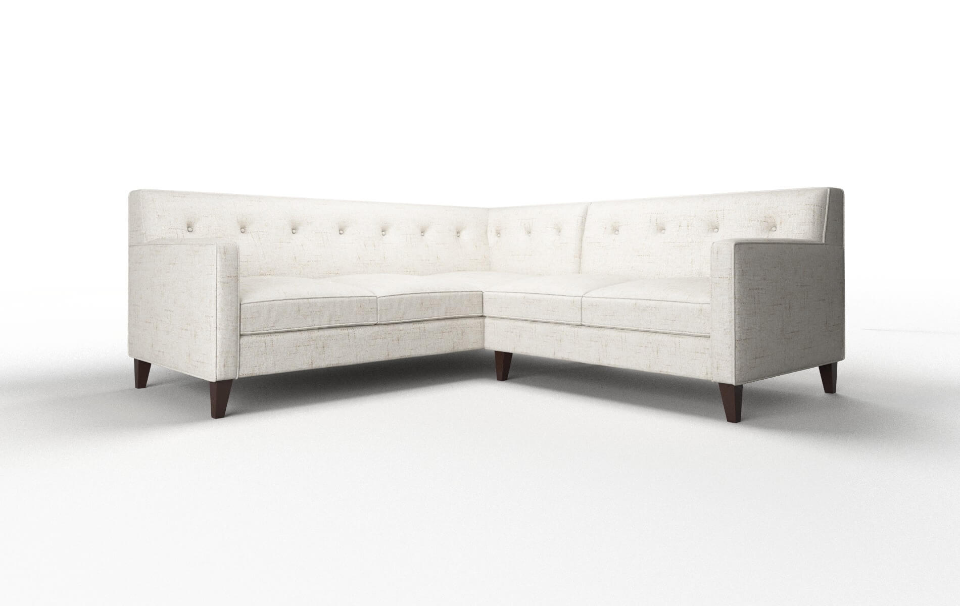 Harper Derby Taupe Sectional espresso legs 1