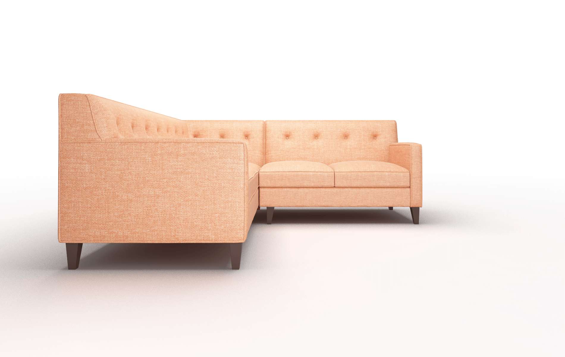 Harper Hepburn Appricot Sectional espresso legs 2