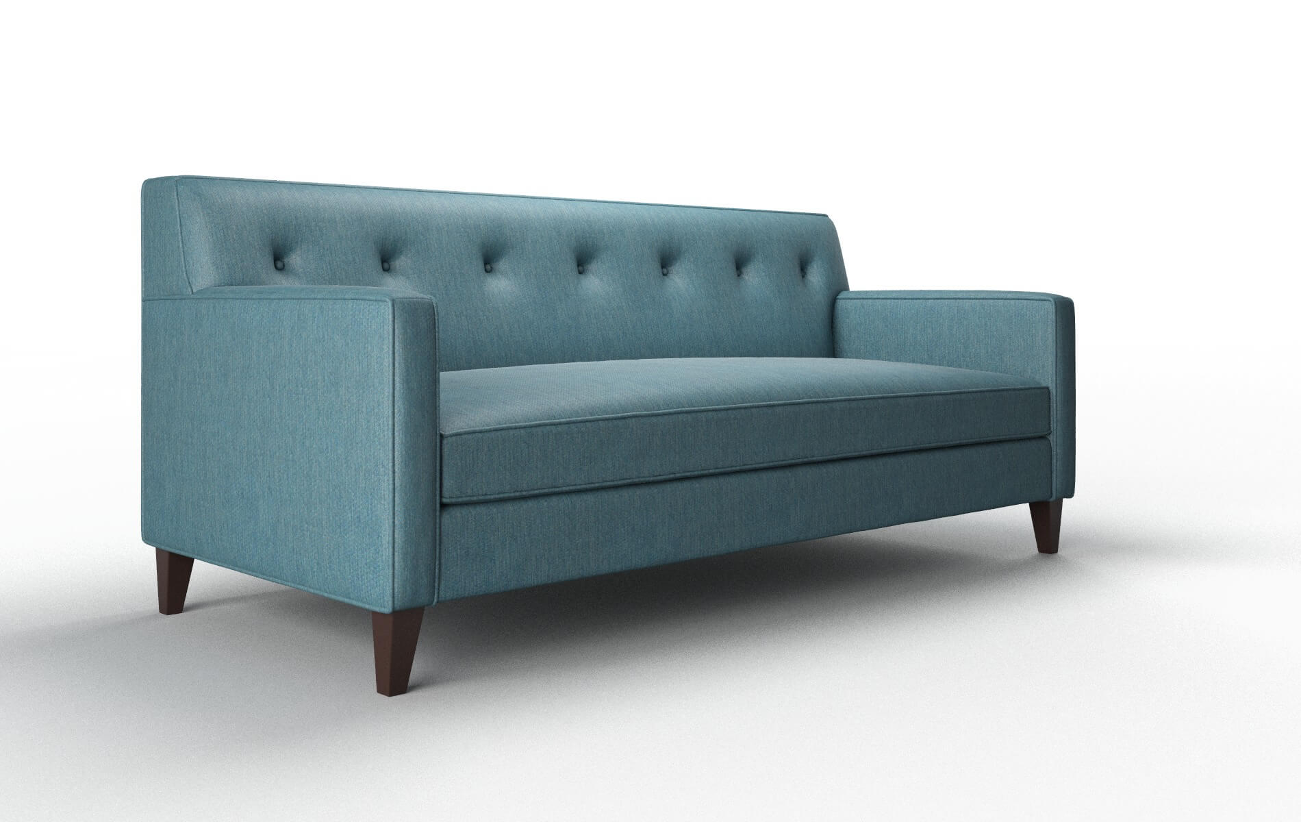 Harper Hepburn Teal Sofa espresso legs 2