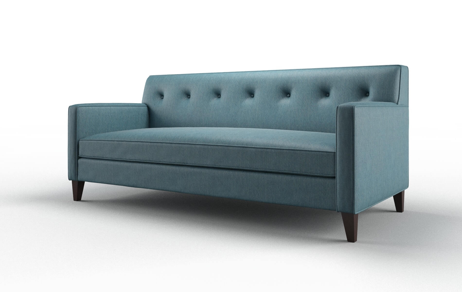 Harper Hepburn Teal Sofa espresso legs 4