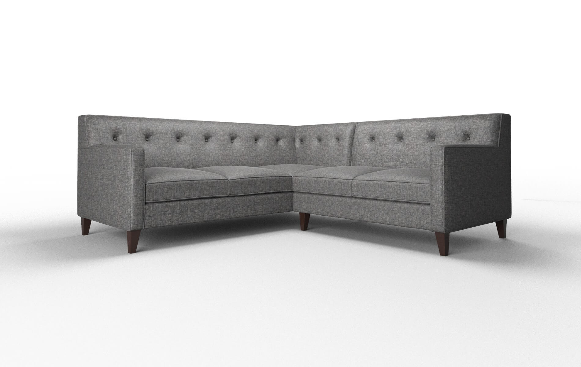 Harper Insight Charcoal Sectional espresso legs 1