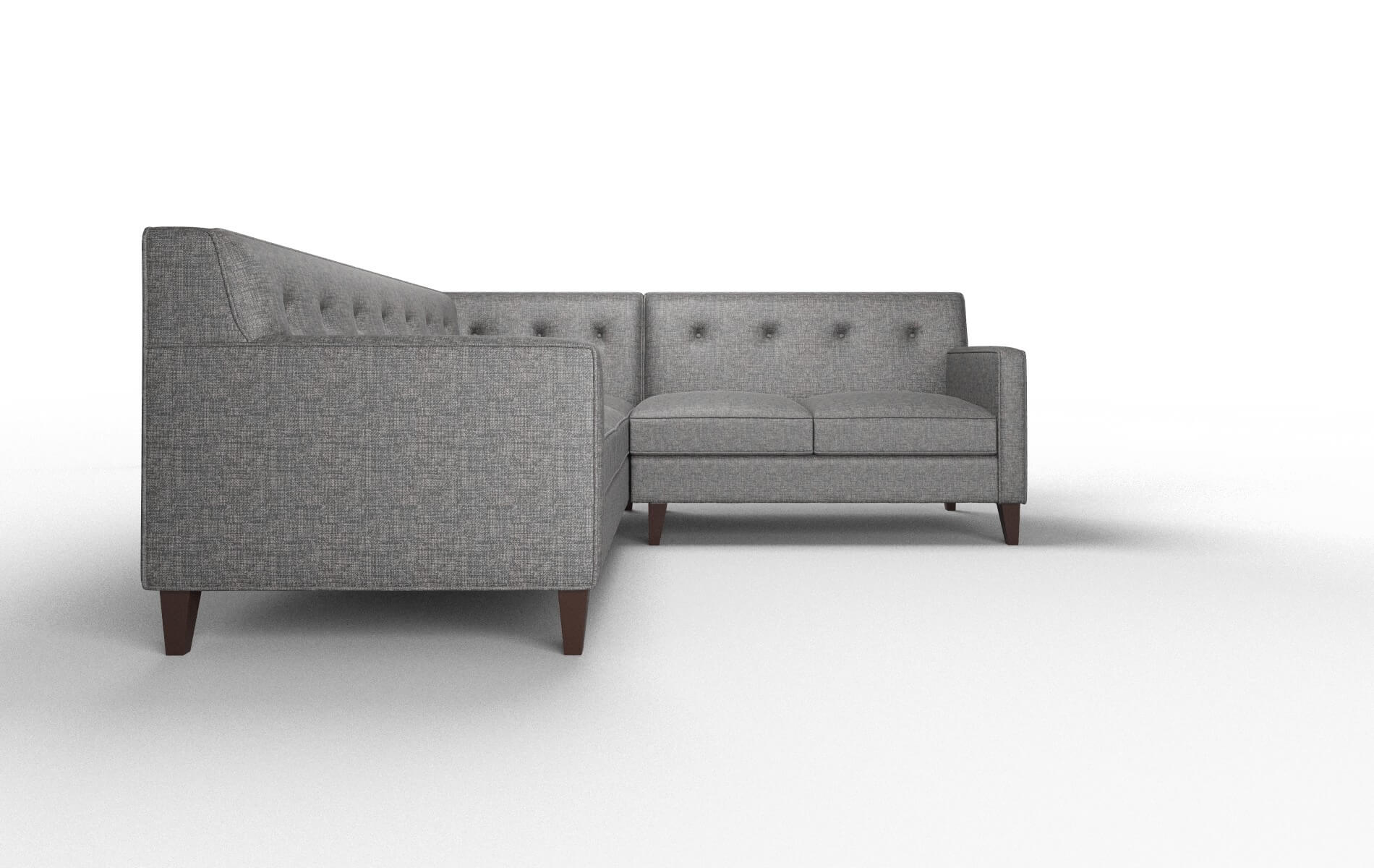 Harper Insight Charcoal Sectional espresso legs 2