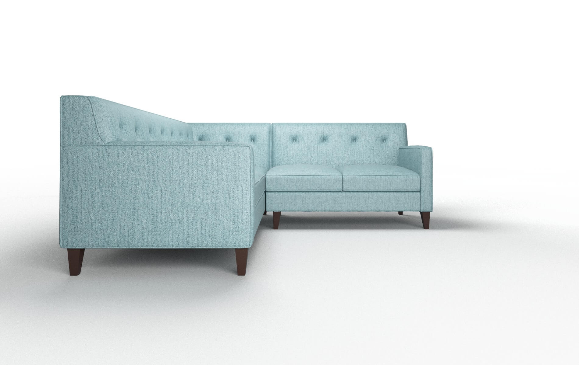 Harper Insight Peacock Sectional espresso legs 2