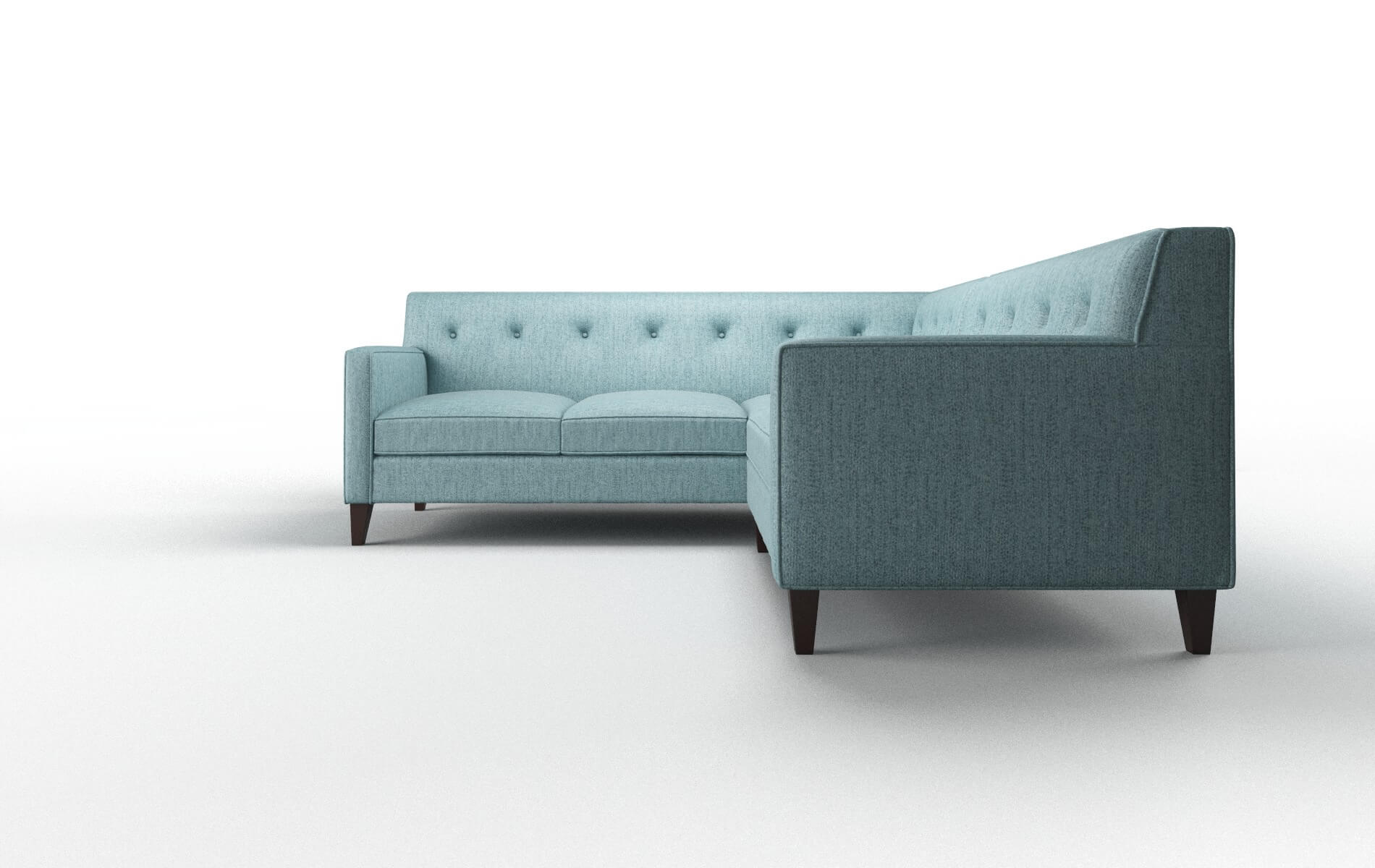 Harper Insight Peacock Sectional espresso legs 5