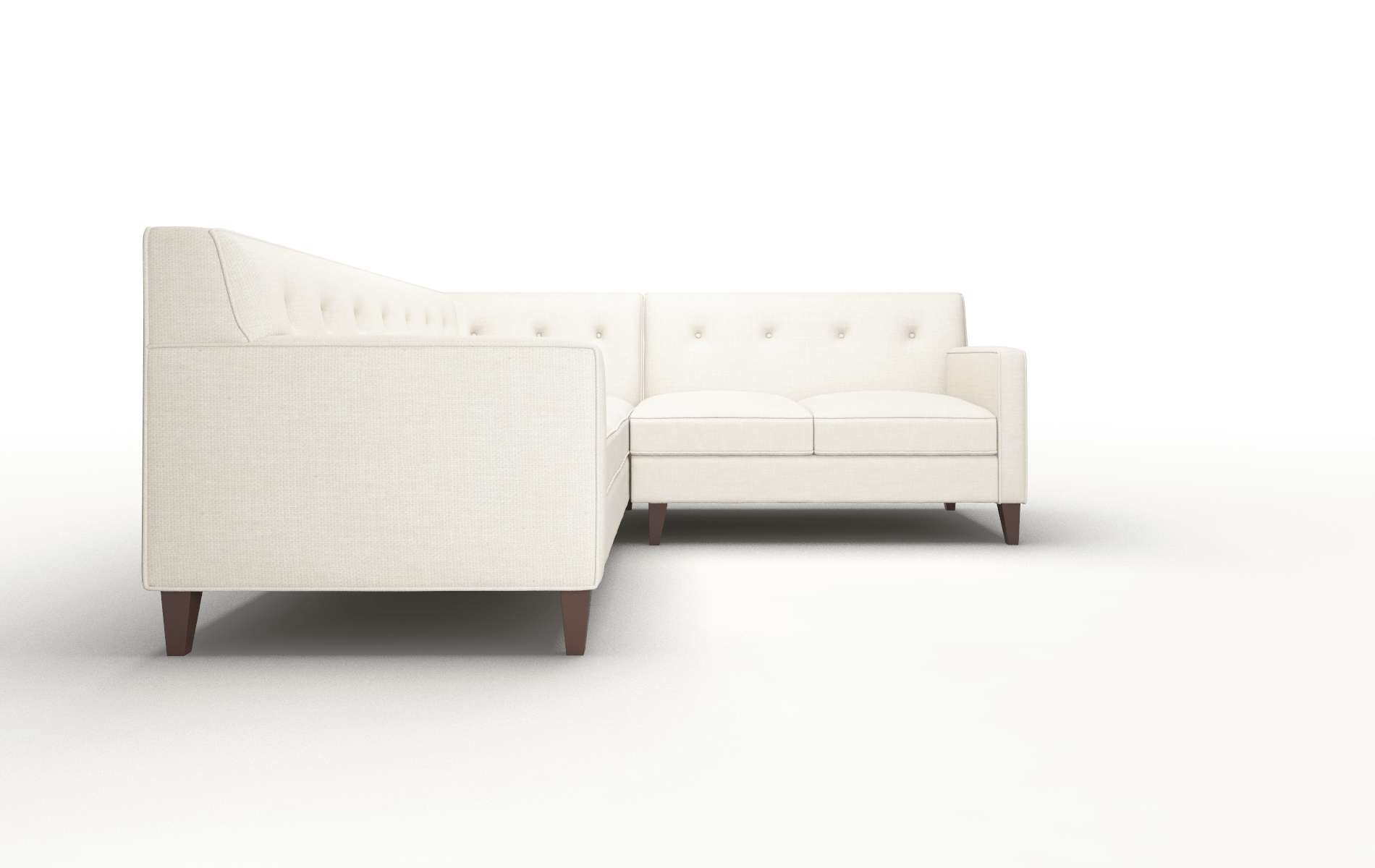 Harper Keylargo Almond Sectional espresso legs 2