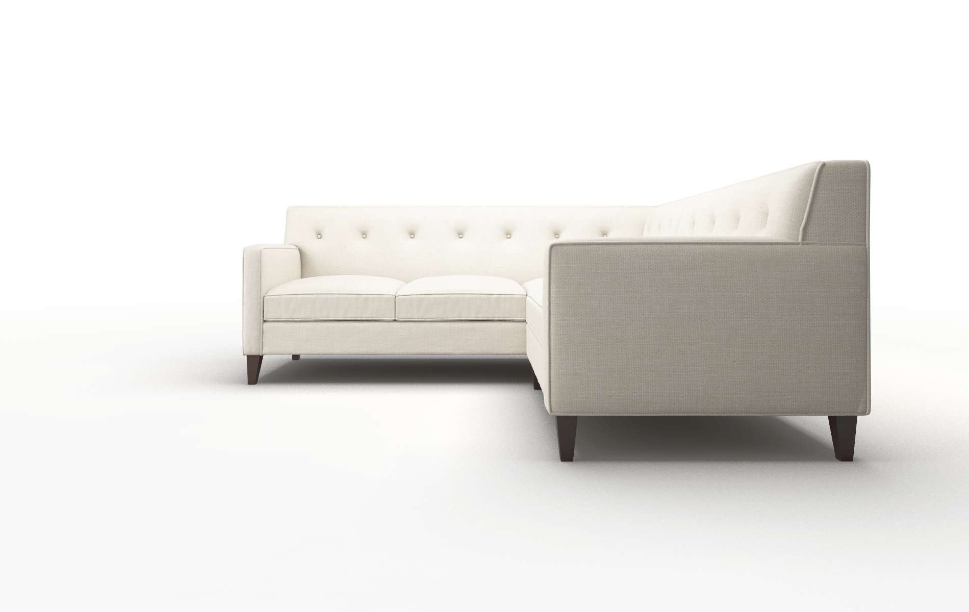 Harper Keylargo Almond Sectional espresso legs 5