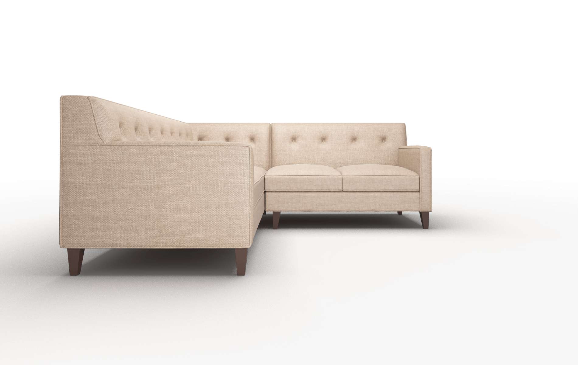 Harper Keylargo Mink Sectional espresso legs 2