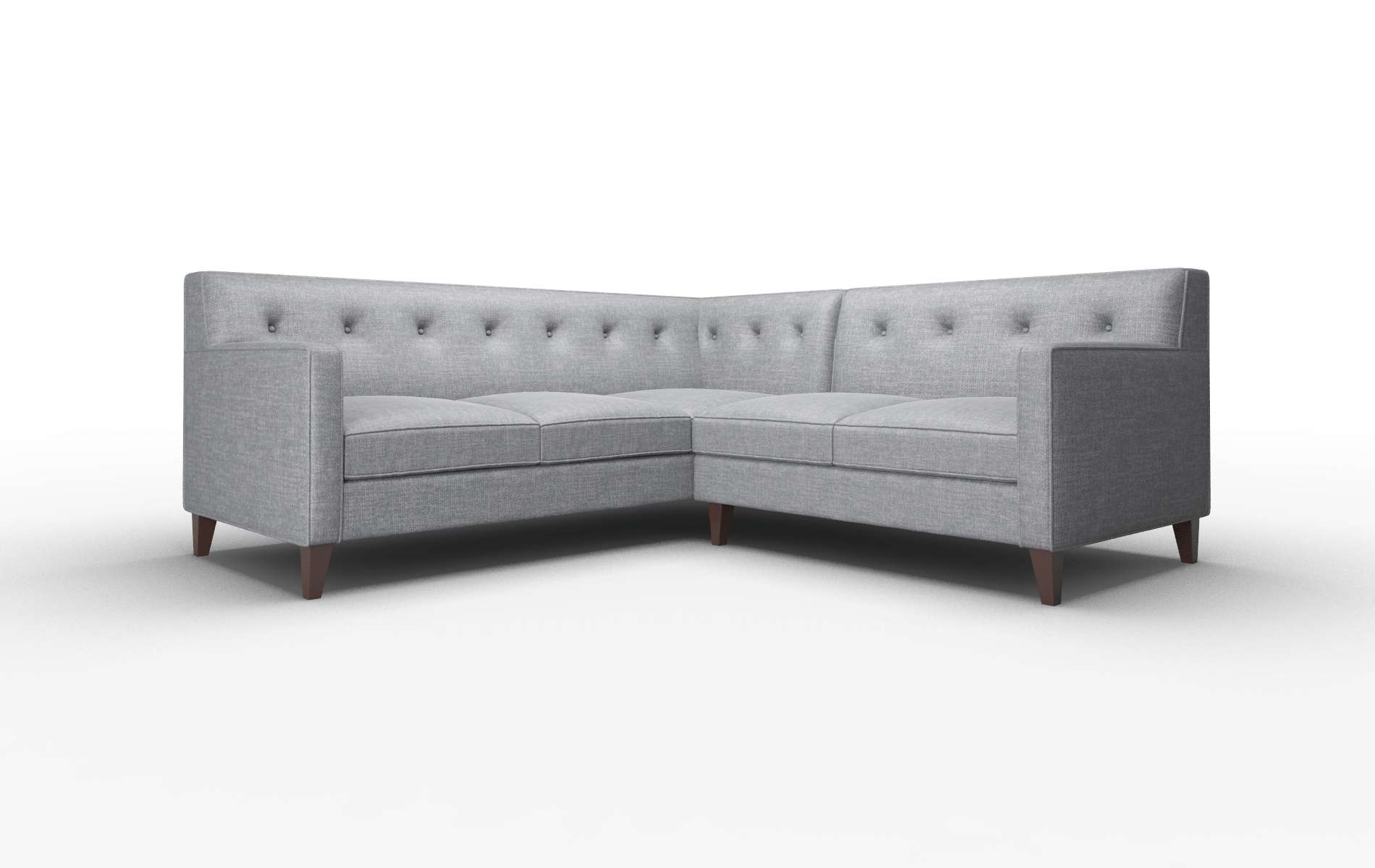 Harper Lana Onyx Sectional espresso legs 1